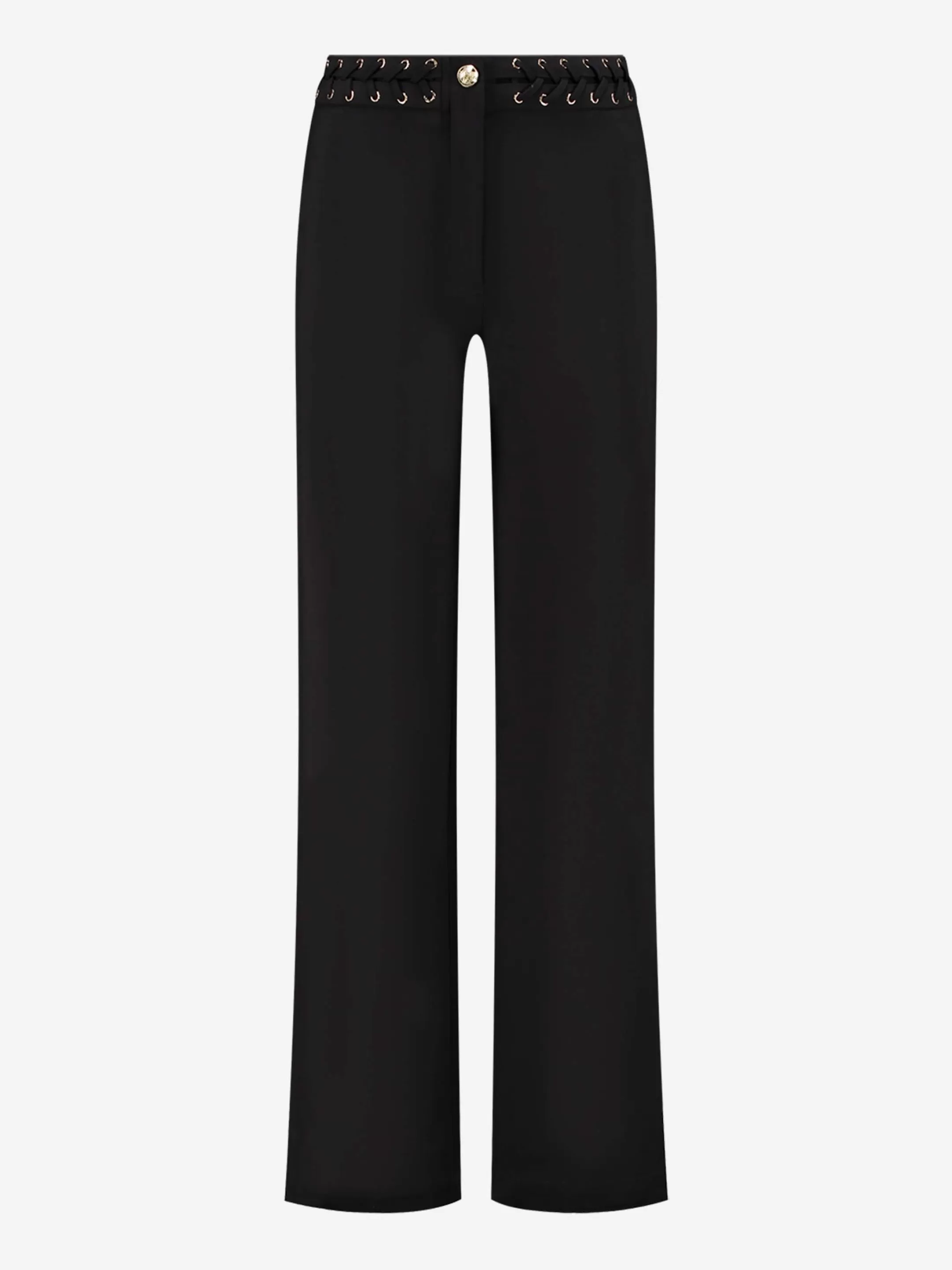 Cheap NIKKIE Mid rise pants with lace-up detail Black