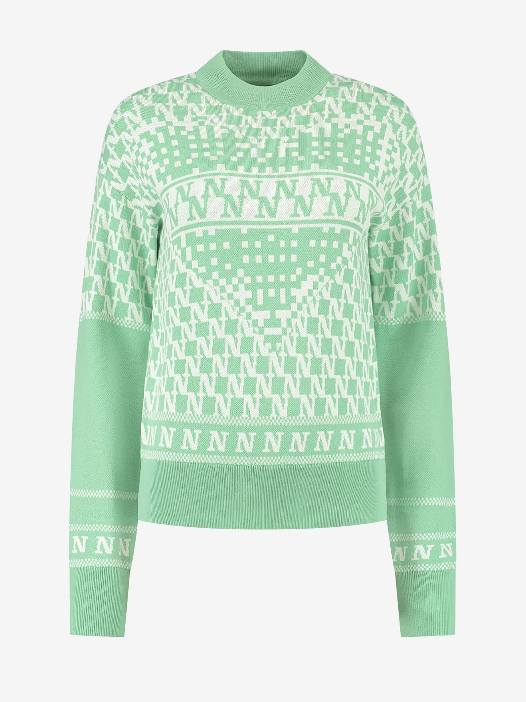 Best NIKKIE N Heart pullover Mint/Star White