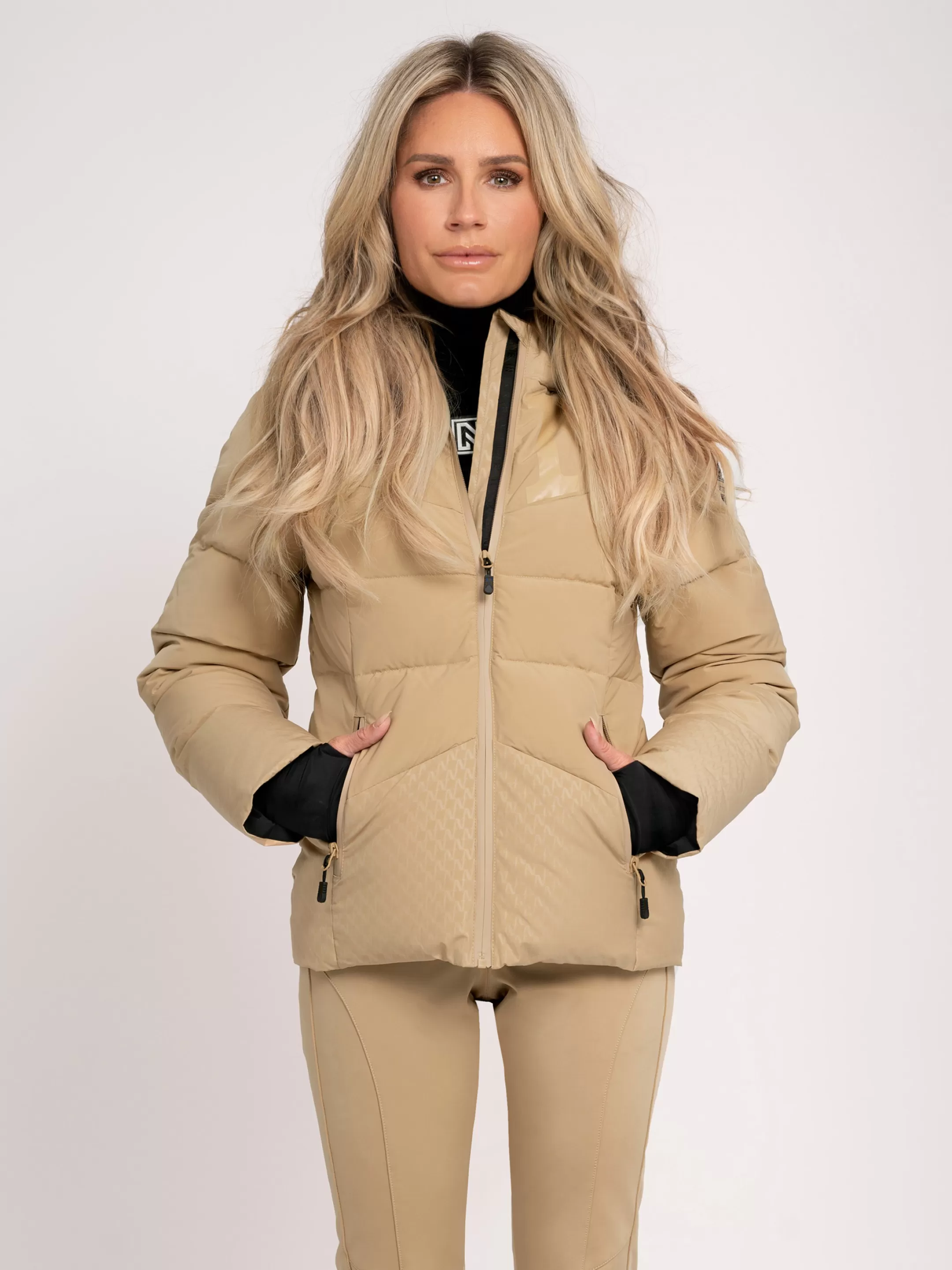 Flash Sale NIKKIE N logo ski jacket Dark Hummus