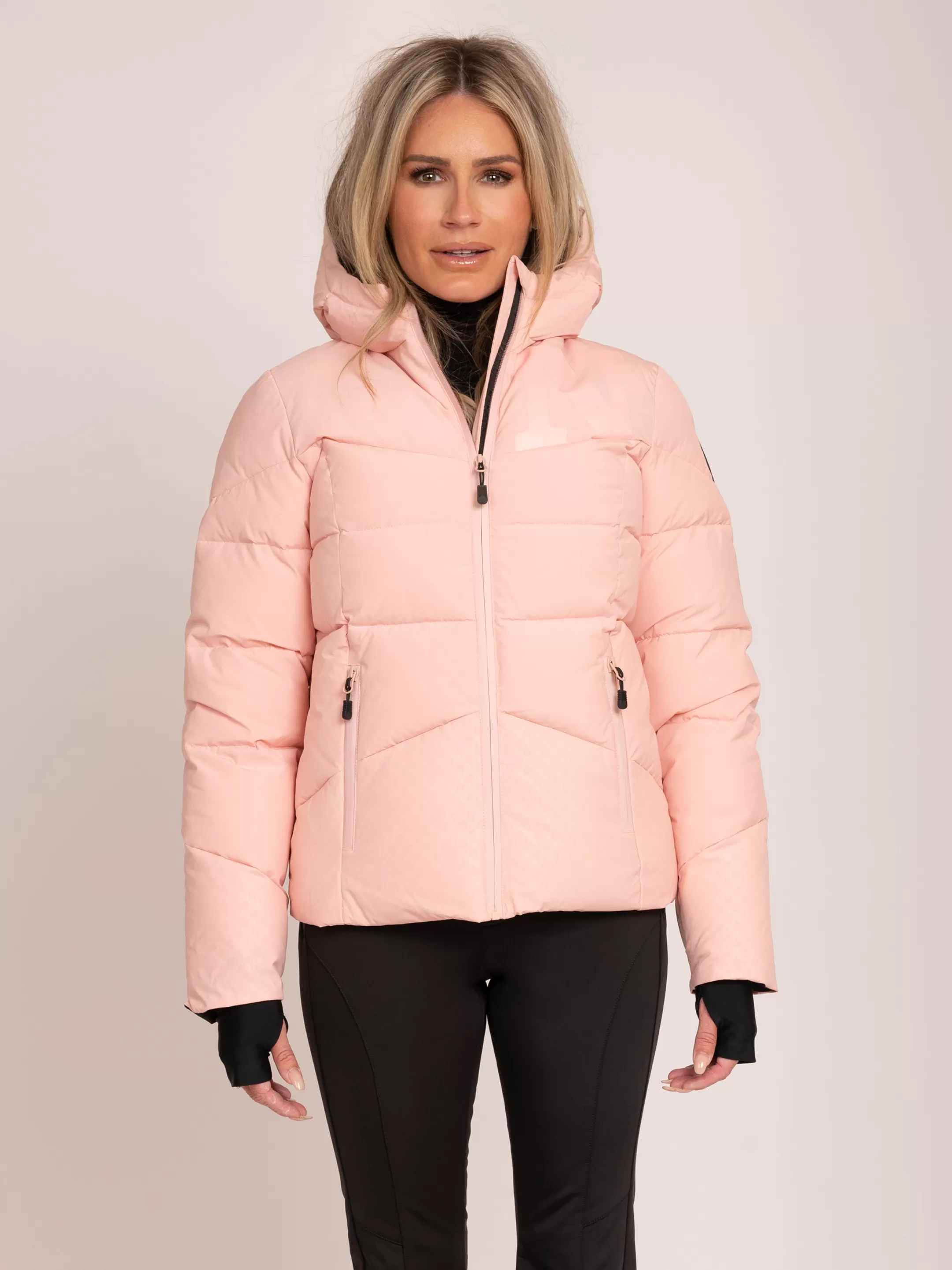 New NIKKIE N logo ski jacket Silver Pink