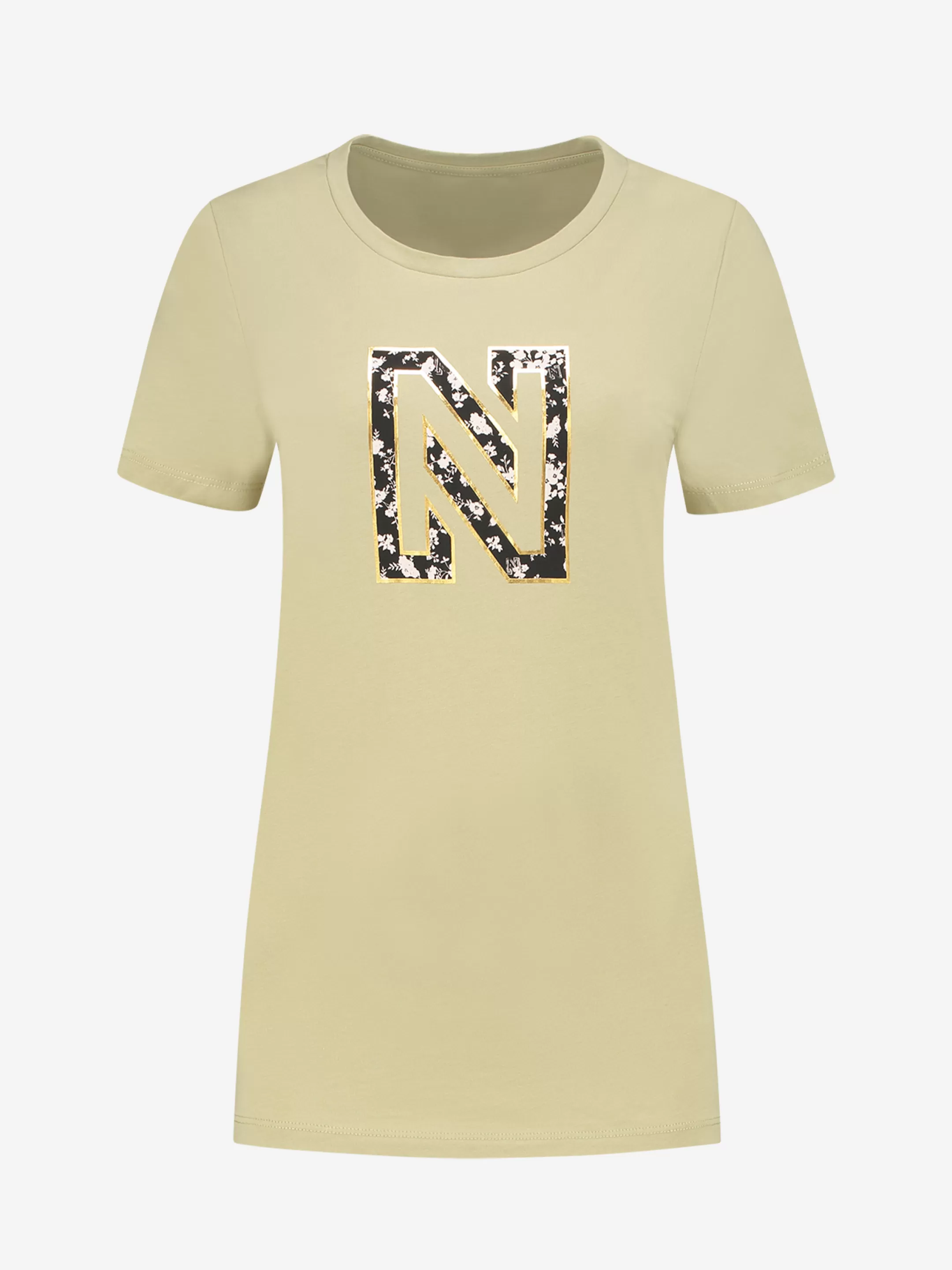 Cheap NIKKIE FLOWER T-SHIRT Khaki