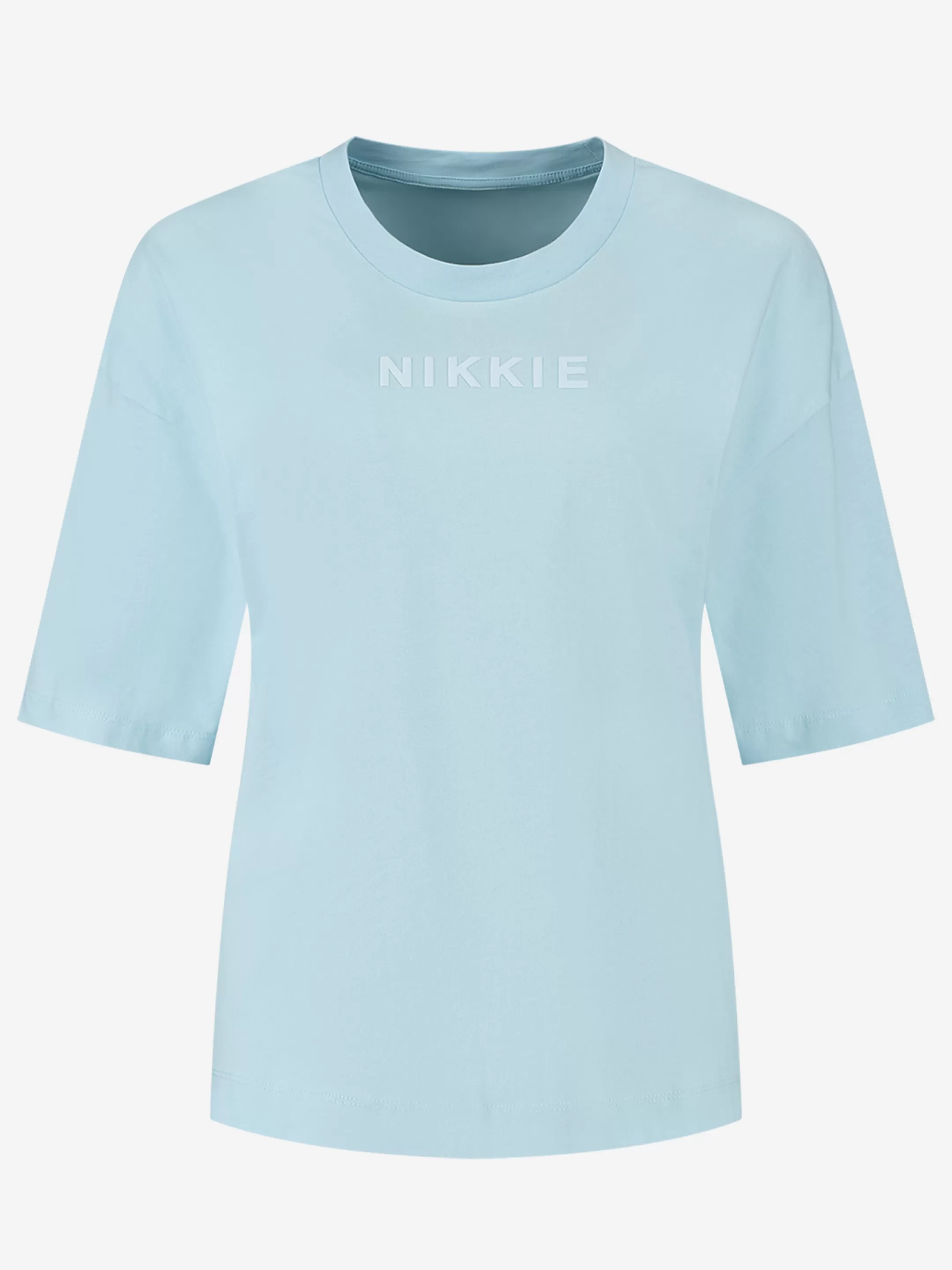 Fashion NIKKIE Logo T-shirt Light Blue