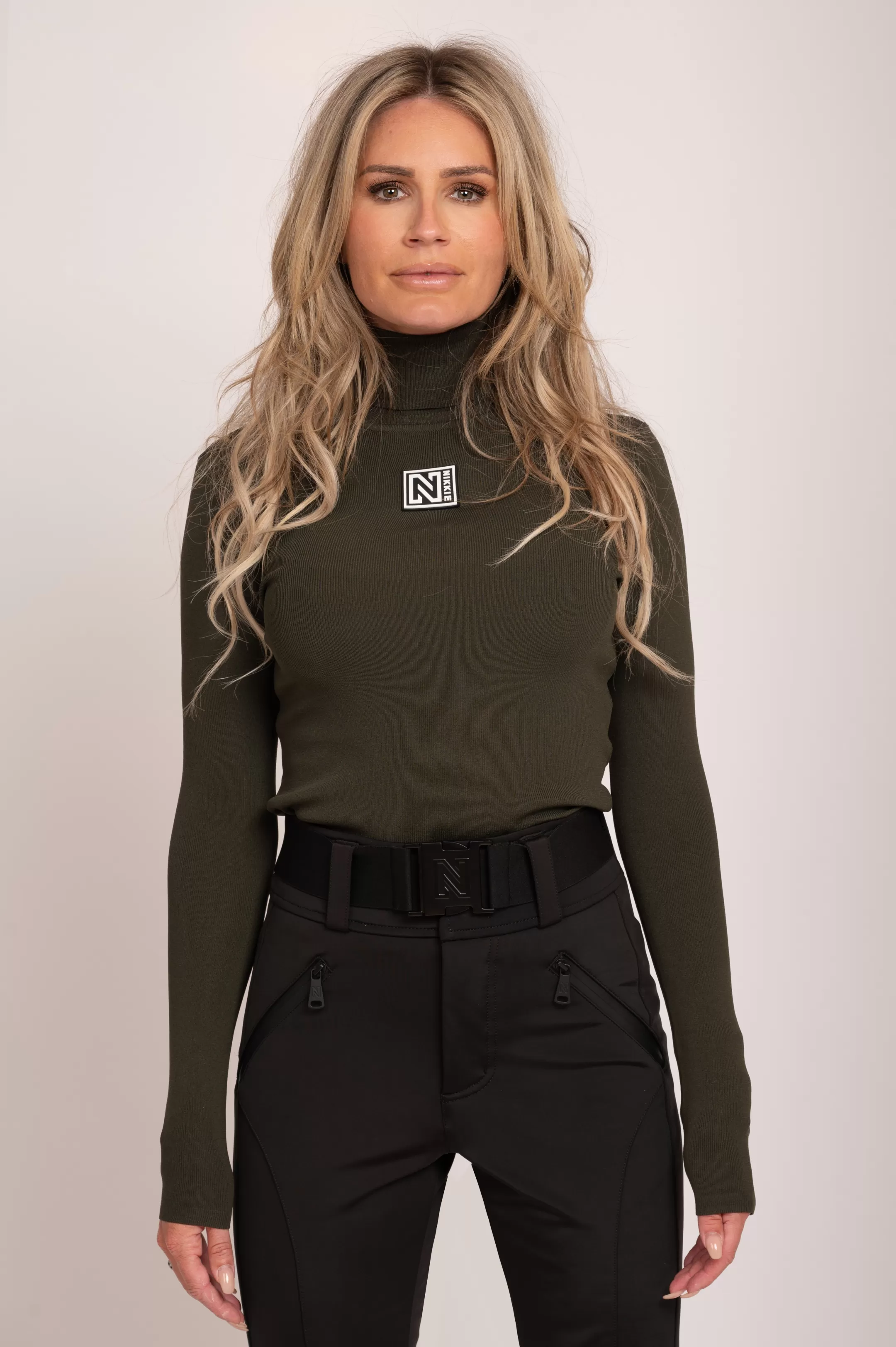 Outlet NIKKIE SKI top with turtle neck   Forest Green