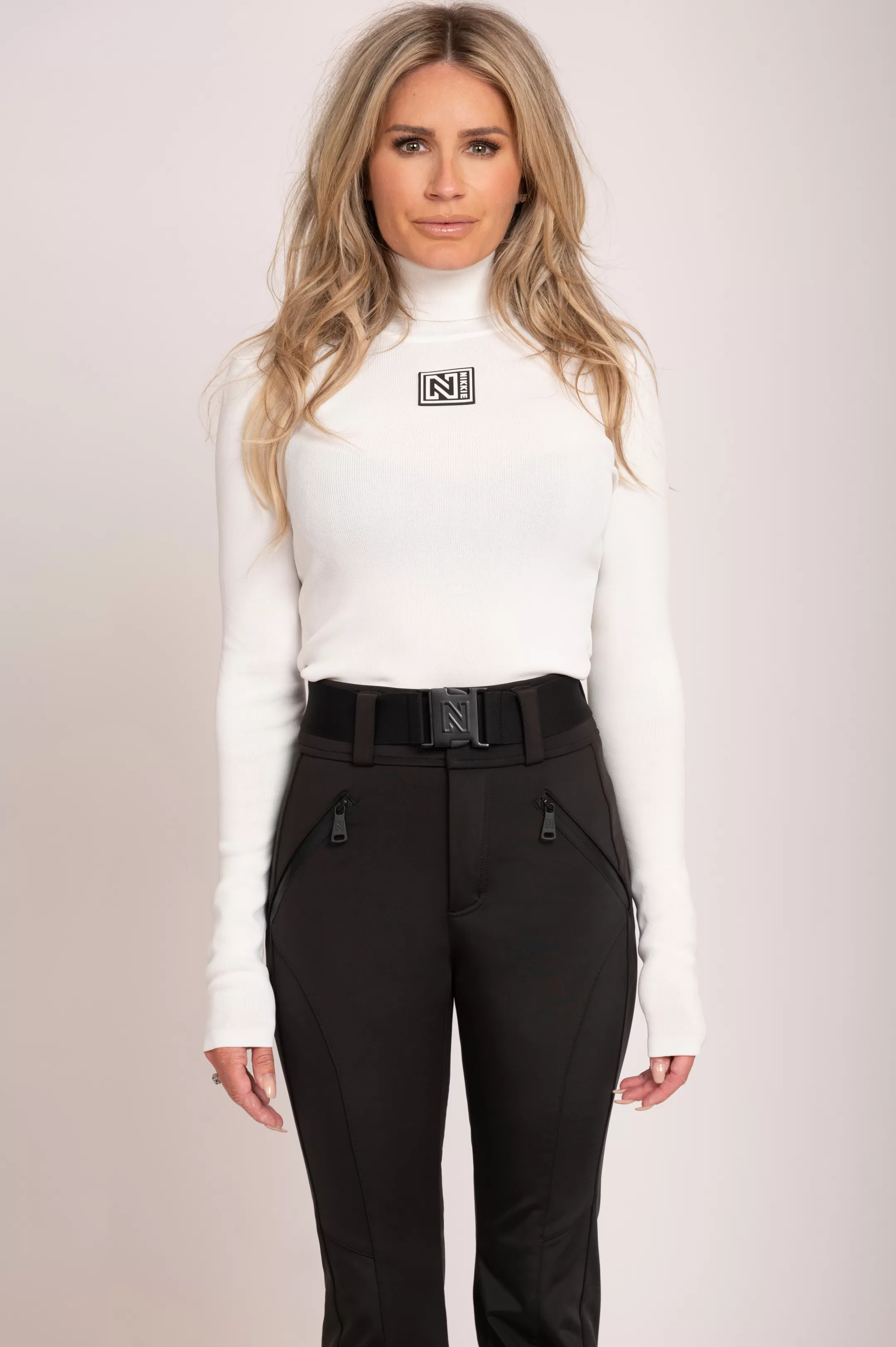 Outlet NIKKIE SKI top with turtle neck   Star White