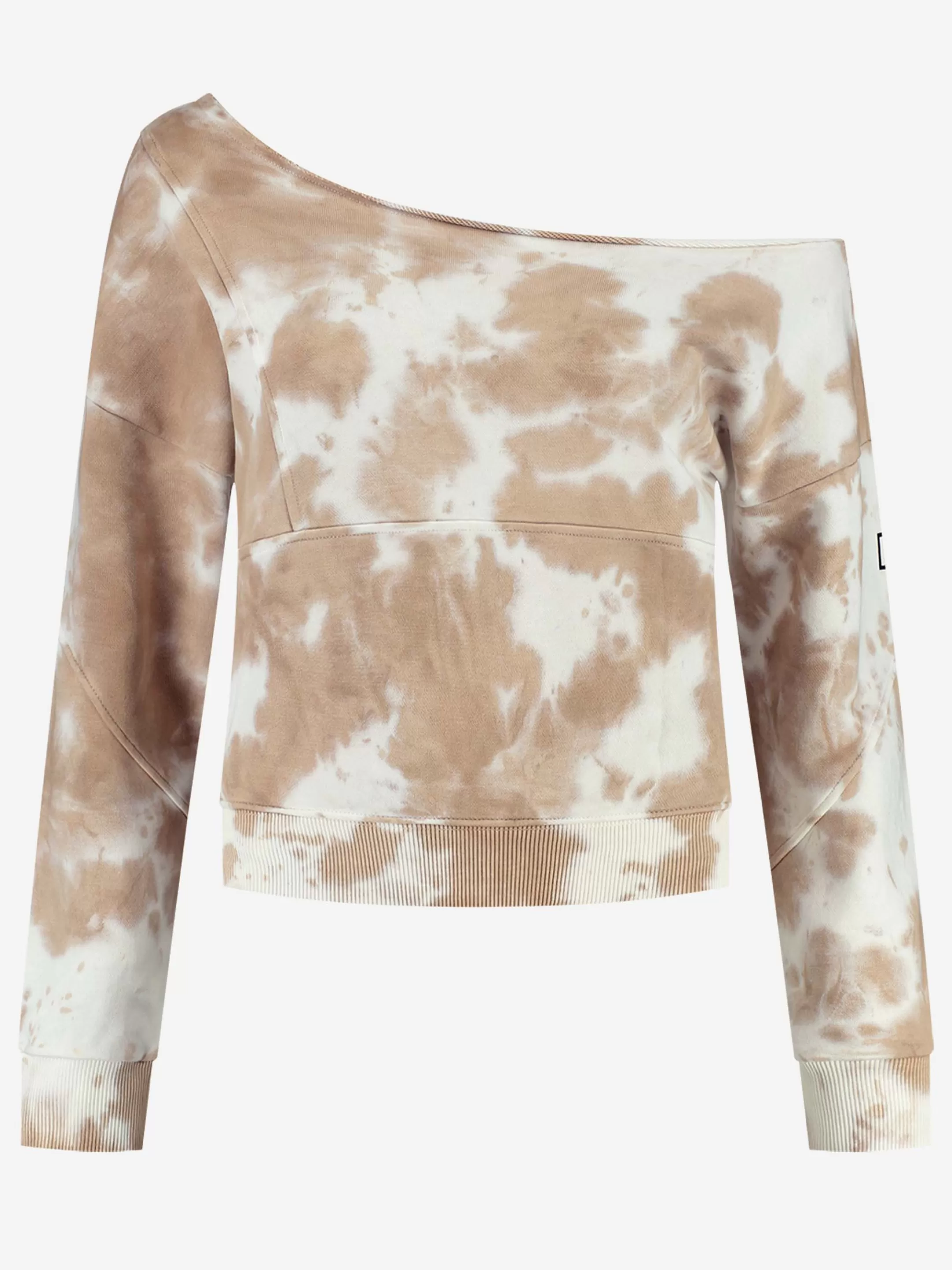 Outlet NIKKIE Off shoulder sweater with tie dye print Dust/Star White