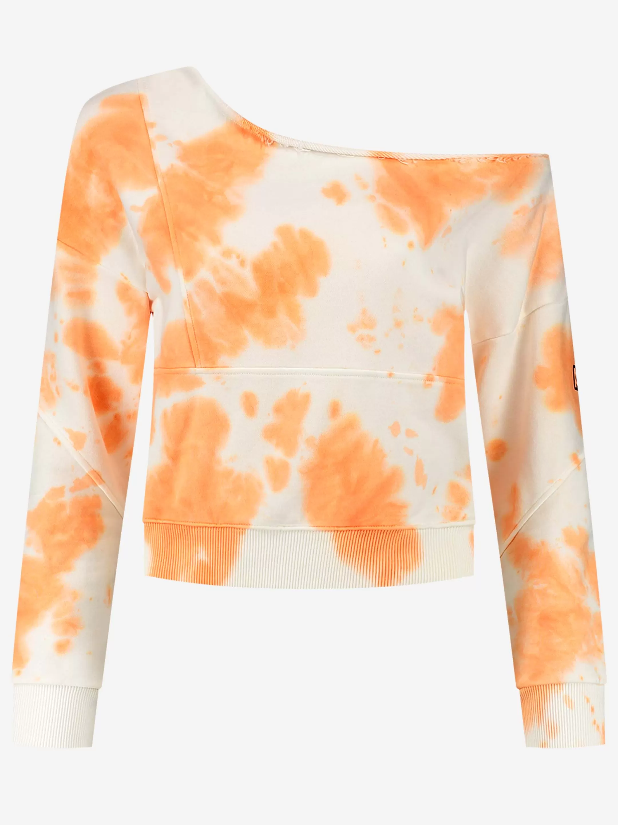 Store NIKKIE Off shoulder sweater with tie dye print Paprika/Star White