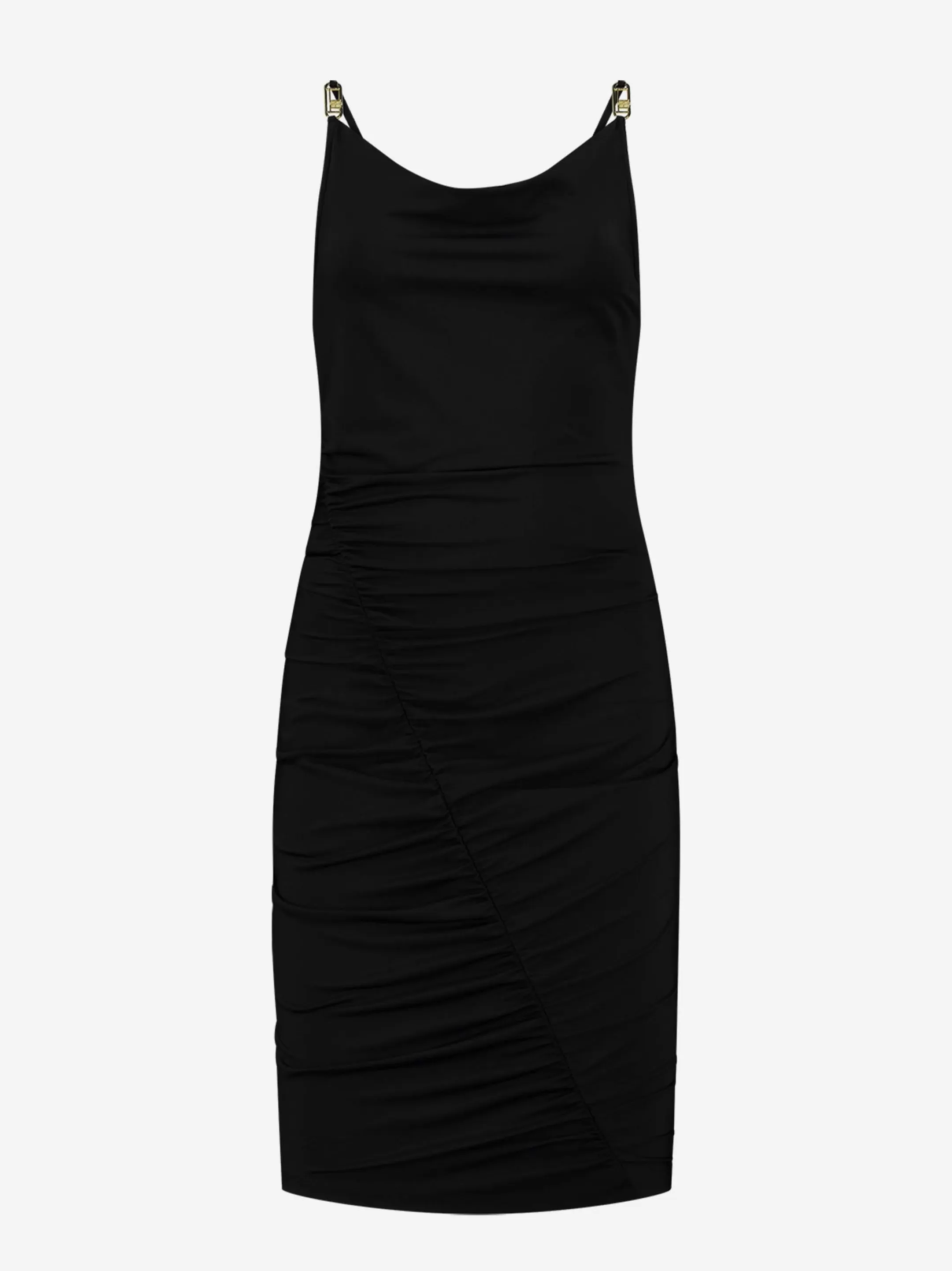 Shop NIKKIE Pleated dress with straps Black