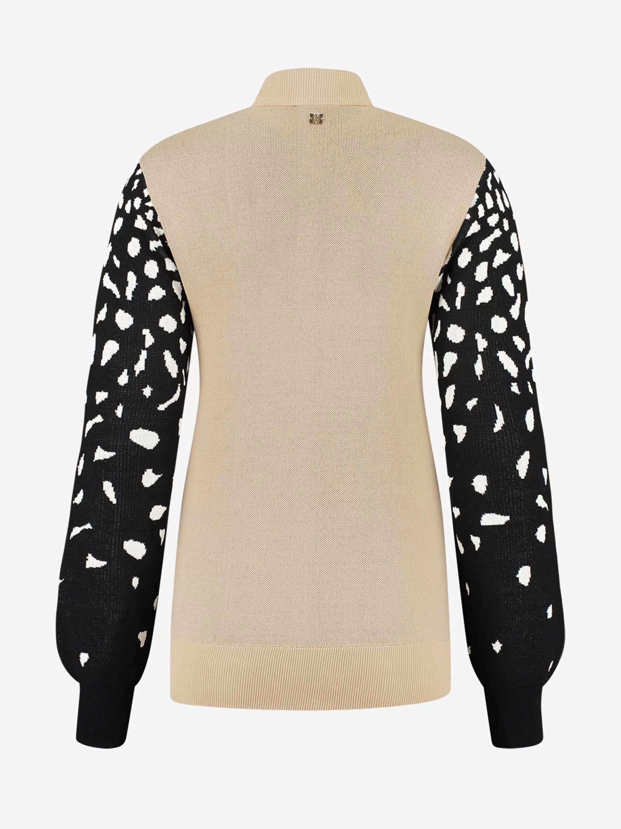 Hot NIKKIE Pullover with leopards Pearl/Hummus