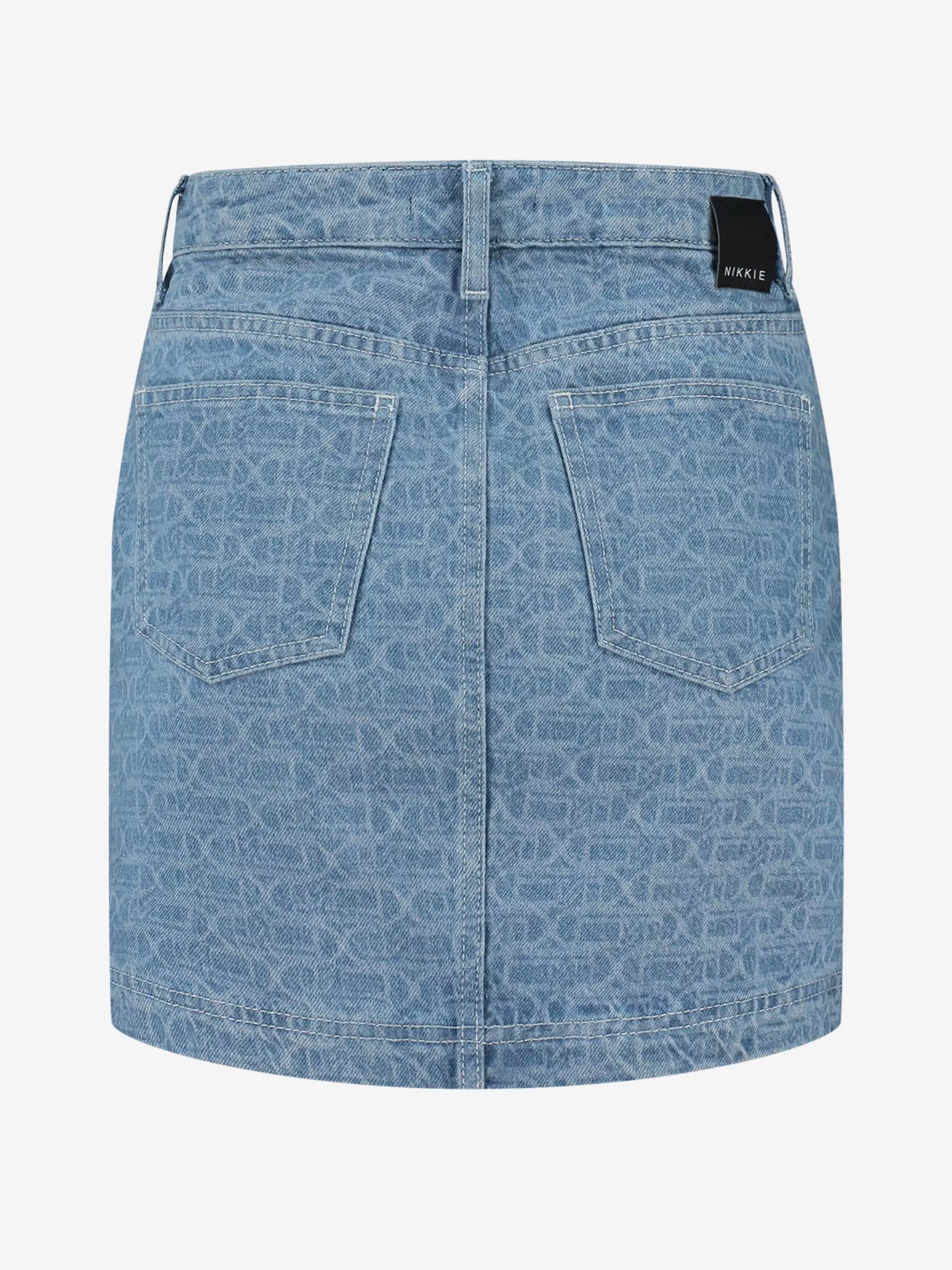 Outlet NIKKIE Regular skirt with logo monogram Denim