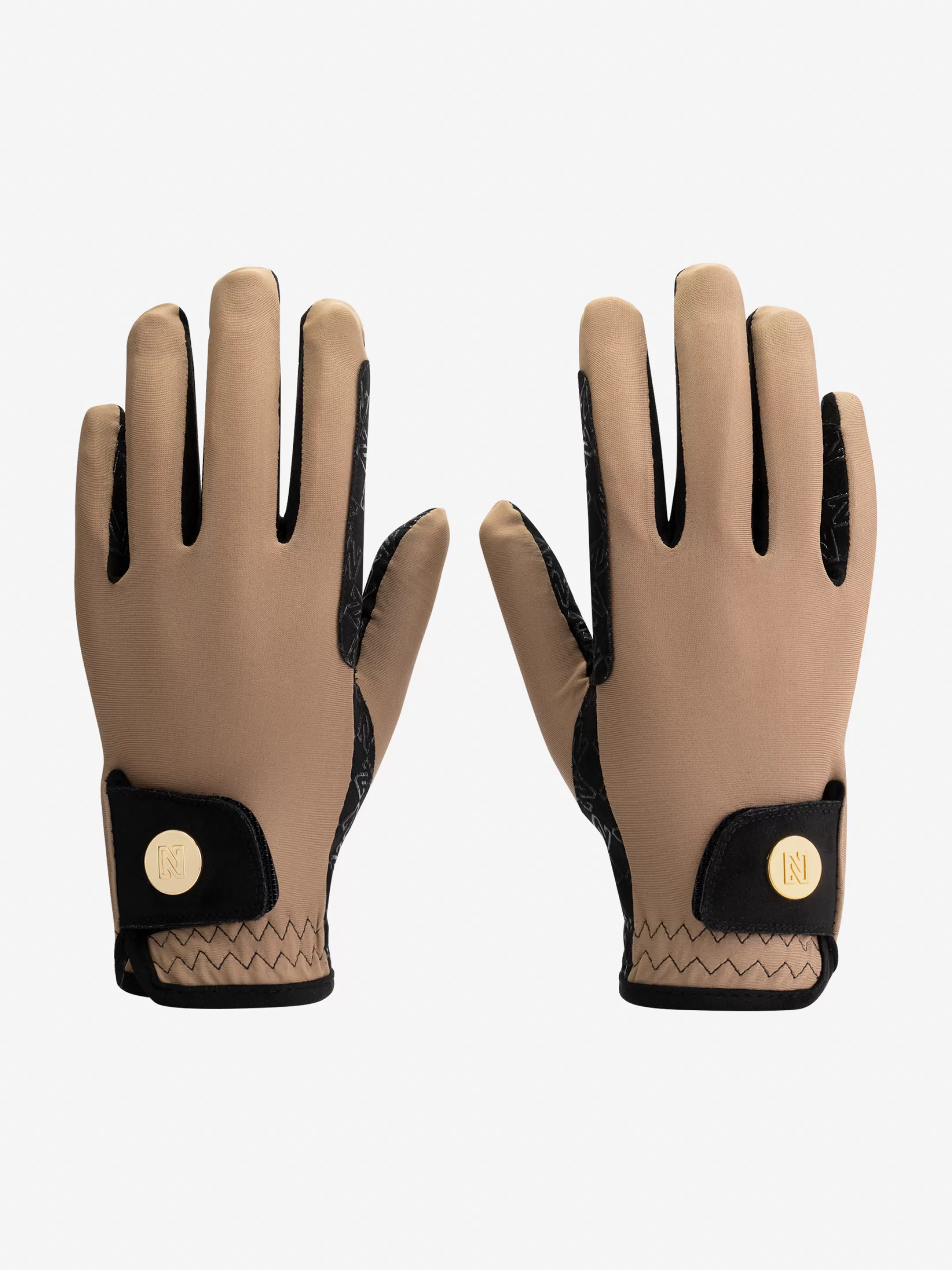 Online NIKKIE Riding gloves with N logo monogram Dark Hummus