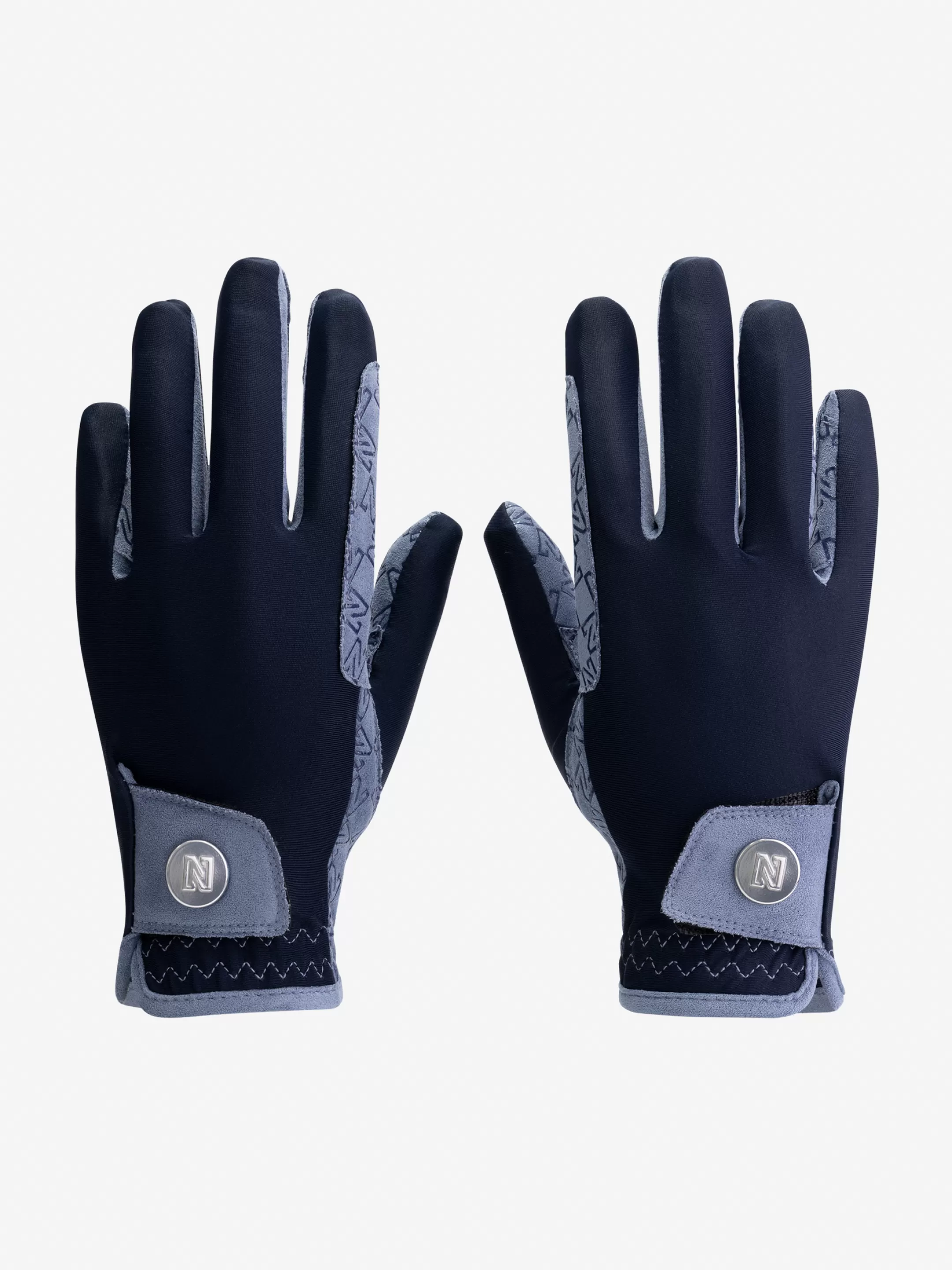 Best NIKKIE Riding gloves with N logo monogram Midnight Blue