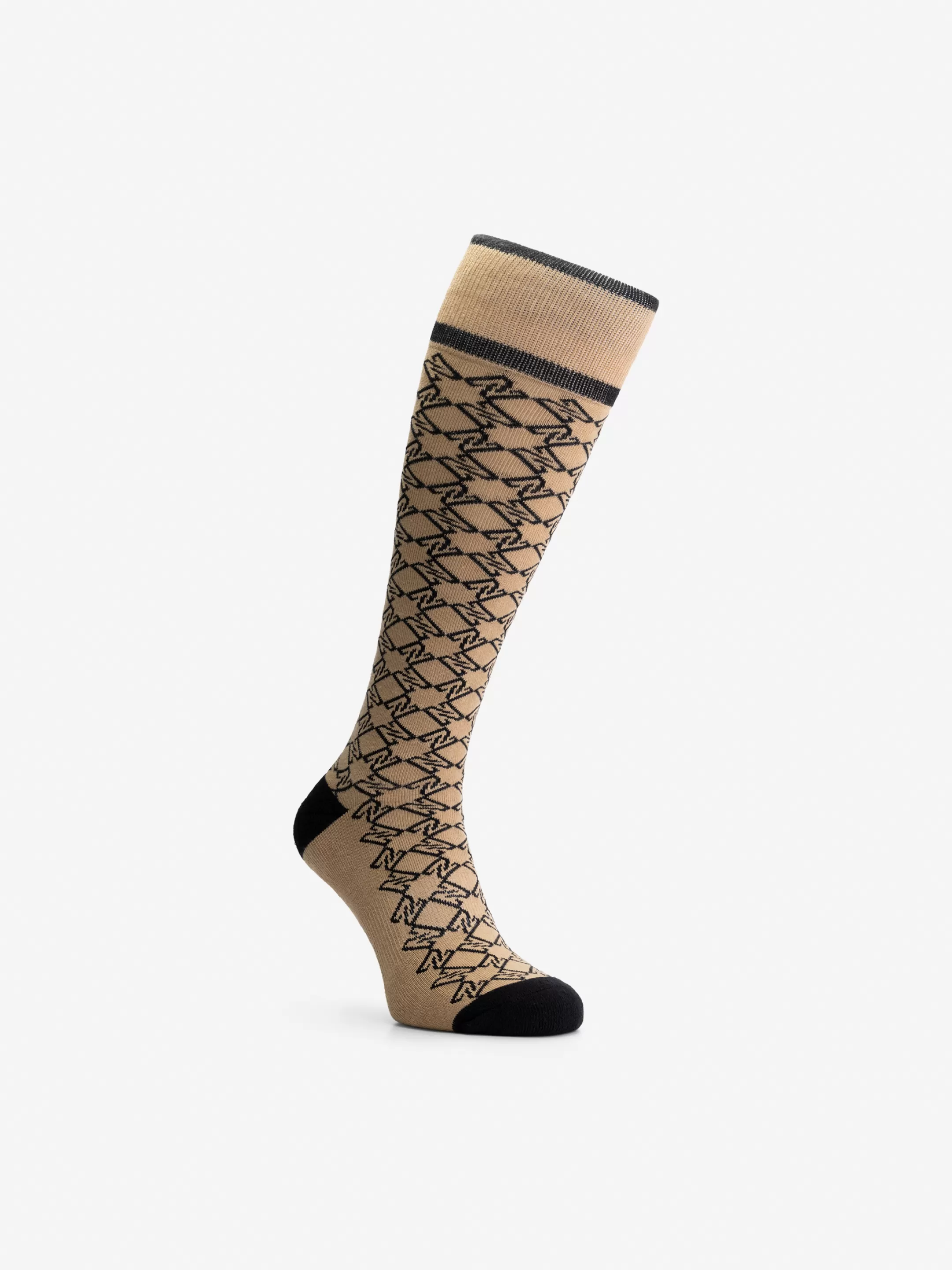 Online NIKKIE Riding socks with N logo monogram Dark Hummus