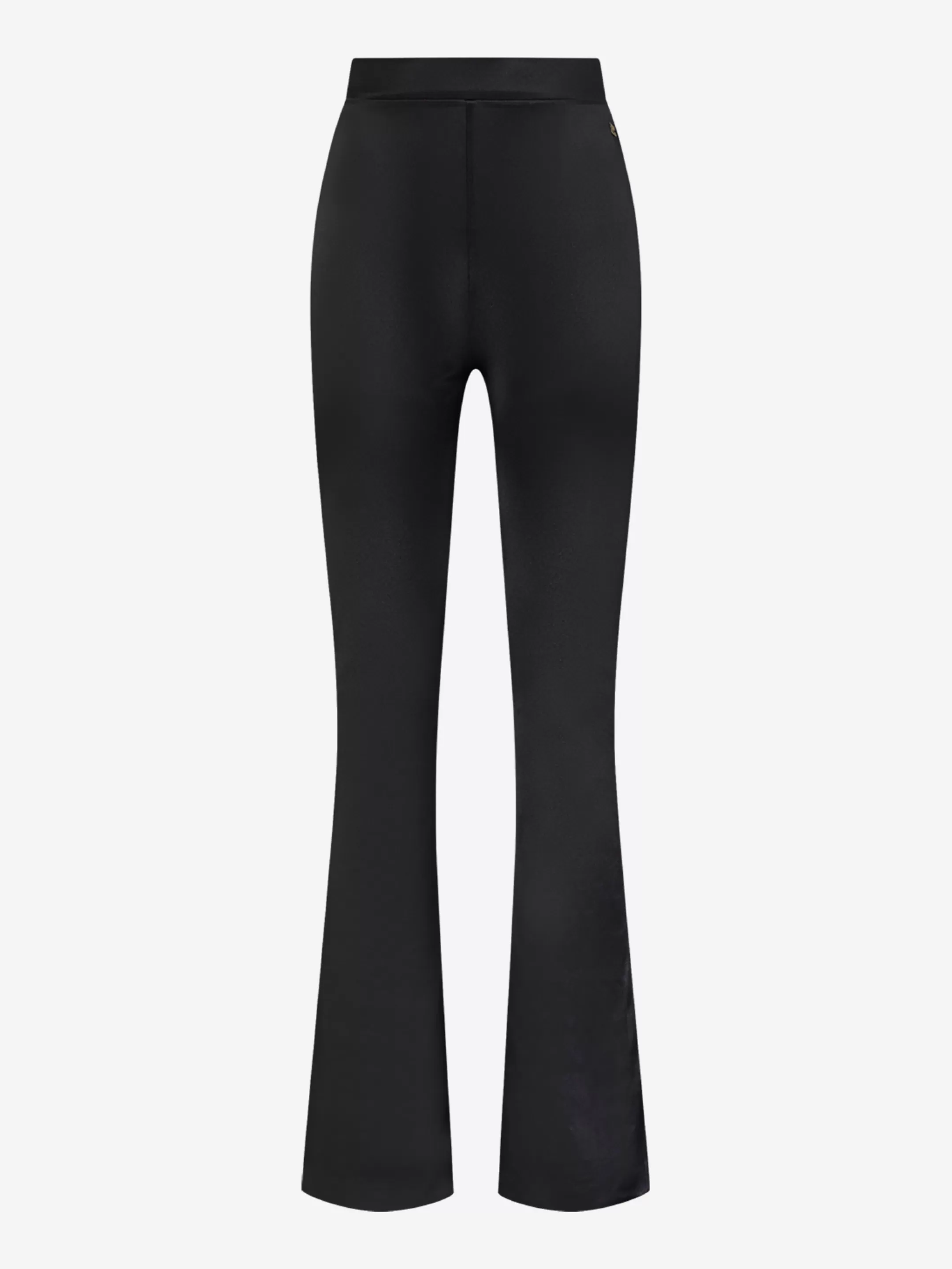 Sale NIKKIE Satin look pants with high rise Black