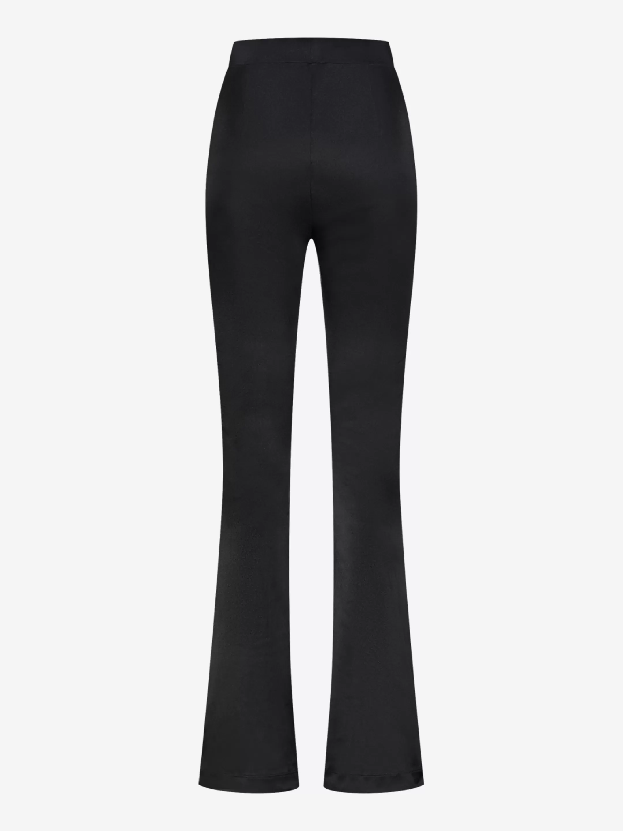 Sale NIKKIE Satin look pants with high rise Black