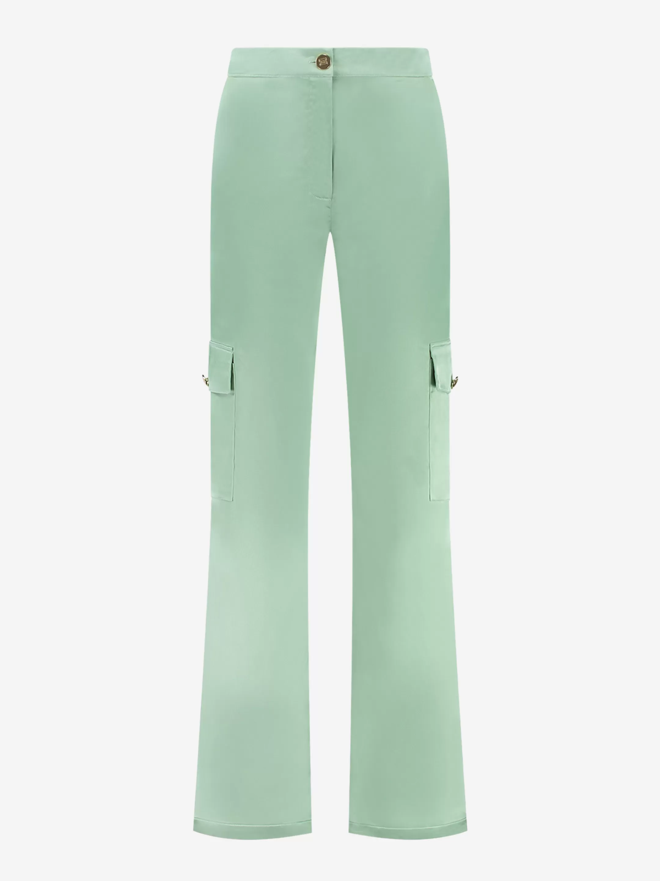 Store NIKKIE Satin look straight pants Matcha