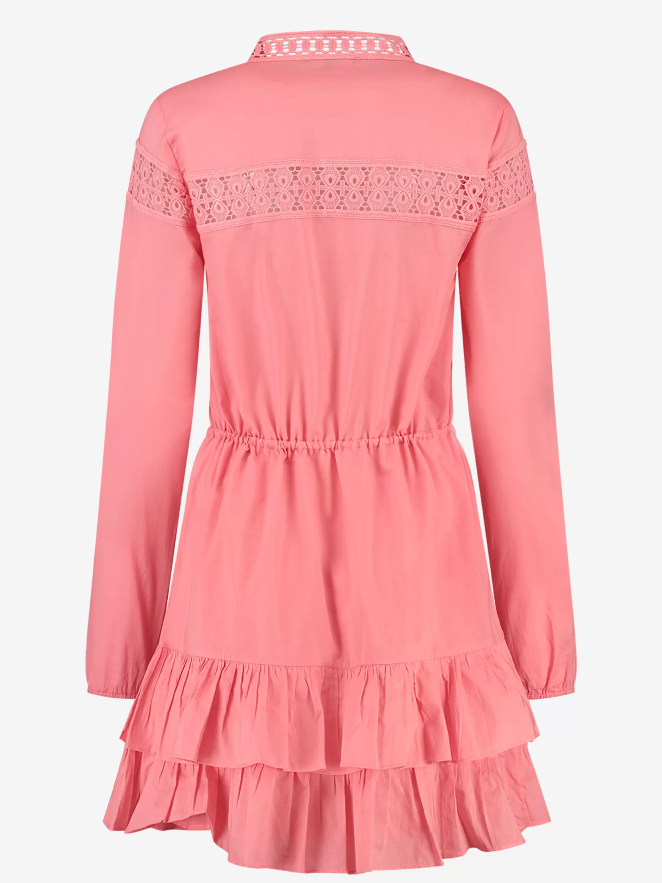 Shop NIKKIE Semitransparant Dress with ruffles Bubblegum