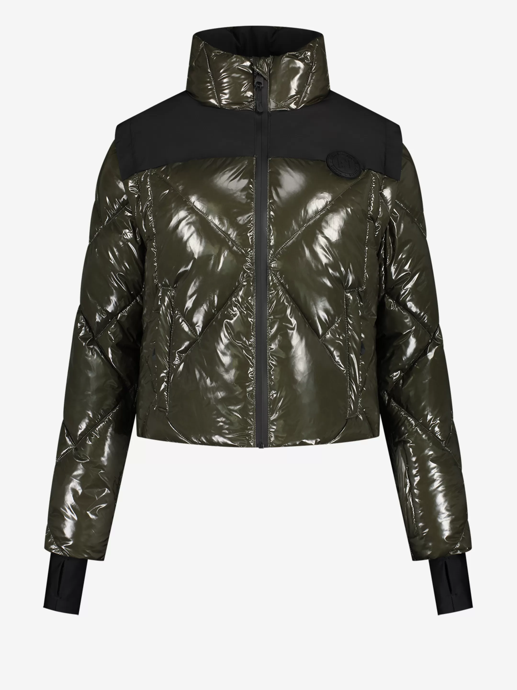 Shop NIKKIE Shiny ski jacket Forest Green