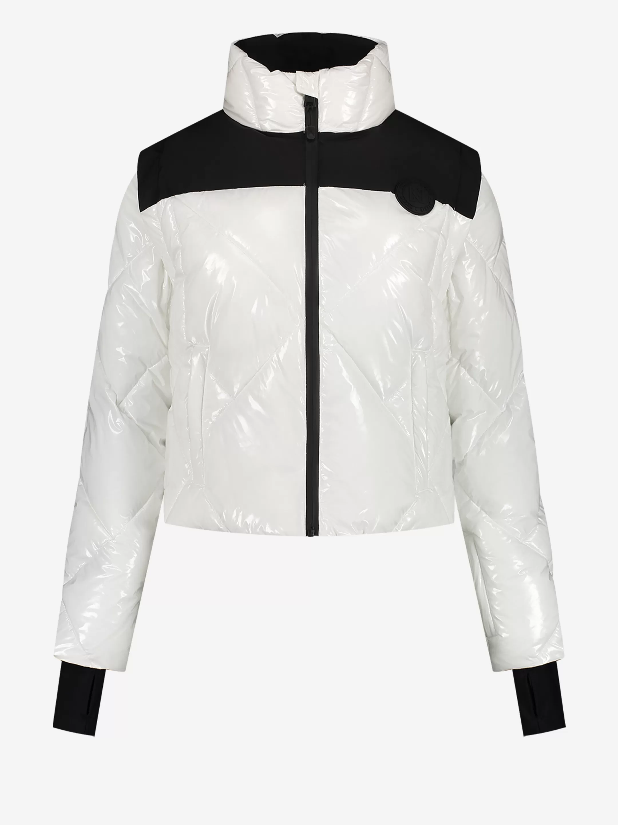 Hot NIKKIE Shiny ski jacket Star White