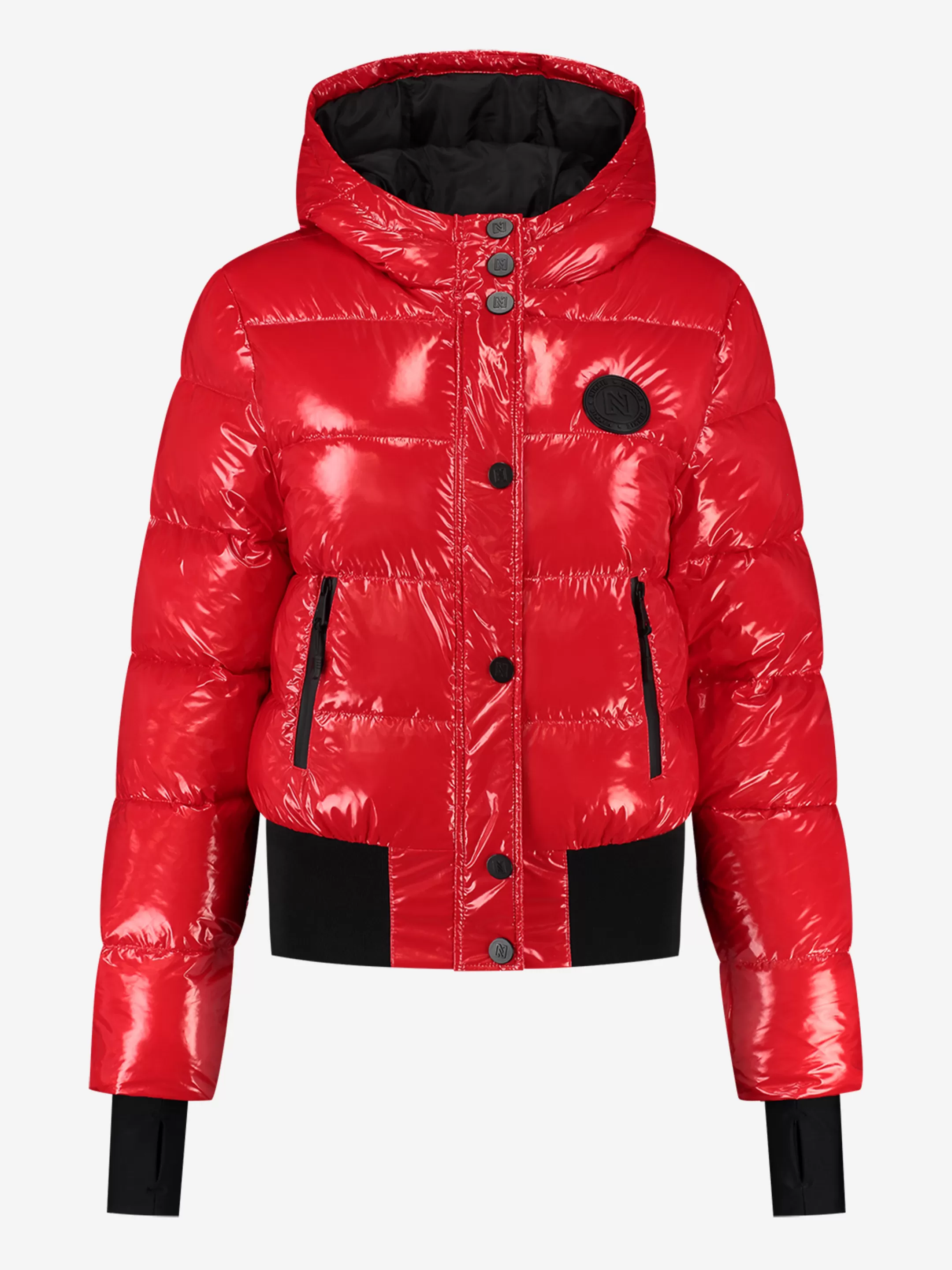 New NIKKIE Shiny ski jacket with hood Kiss