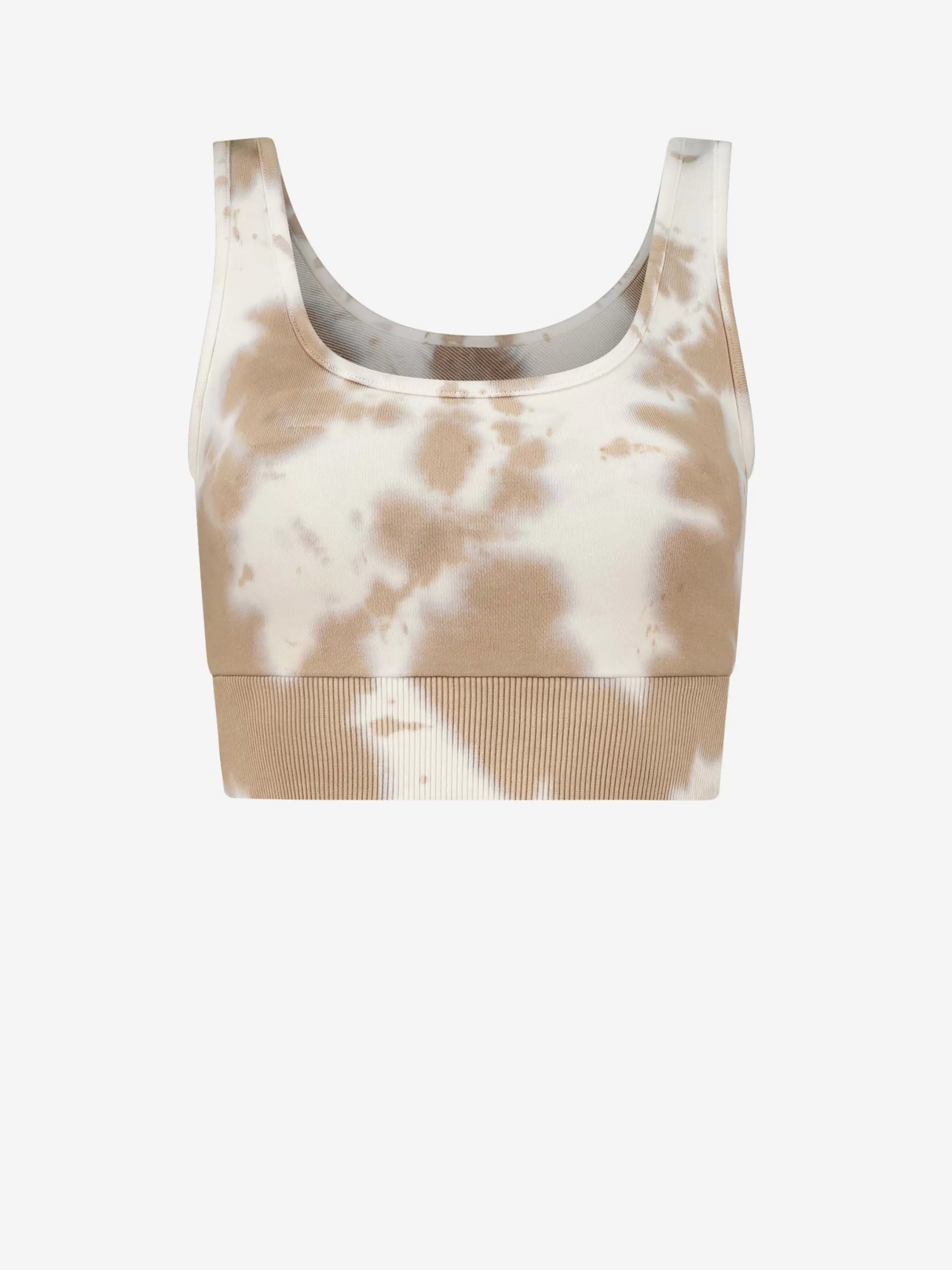 Clearance NIKKIE Short fitted top with tie dye print Dust/Star White