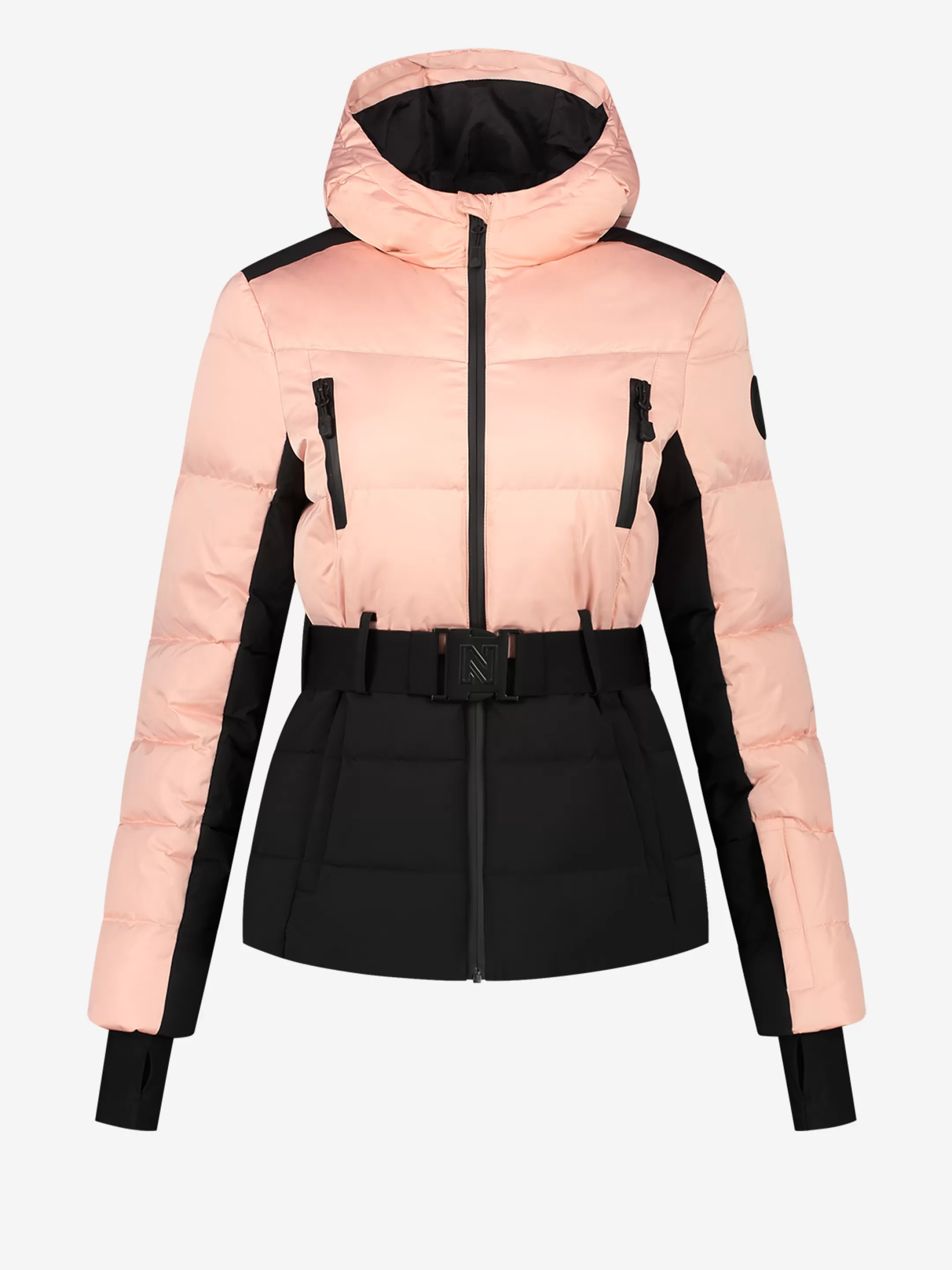 Best NIKKIE Ski jacket with belt Silver Pink