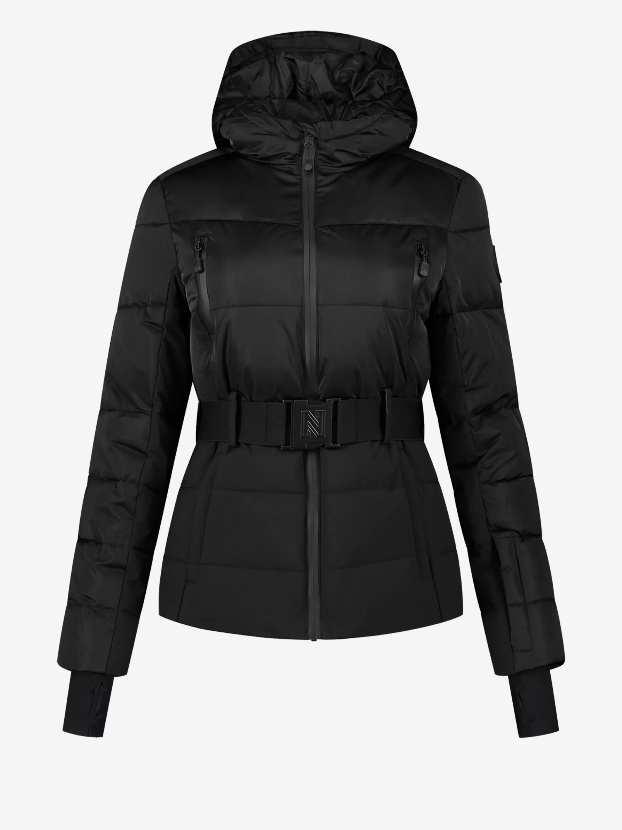 Online NIKKIE Ski jacket with belt Black