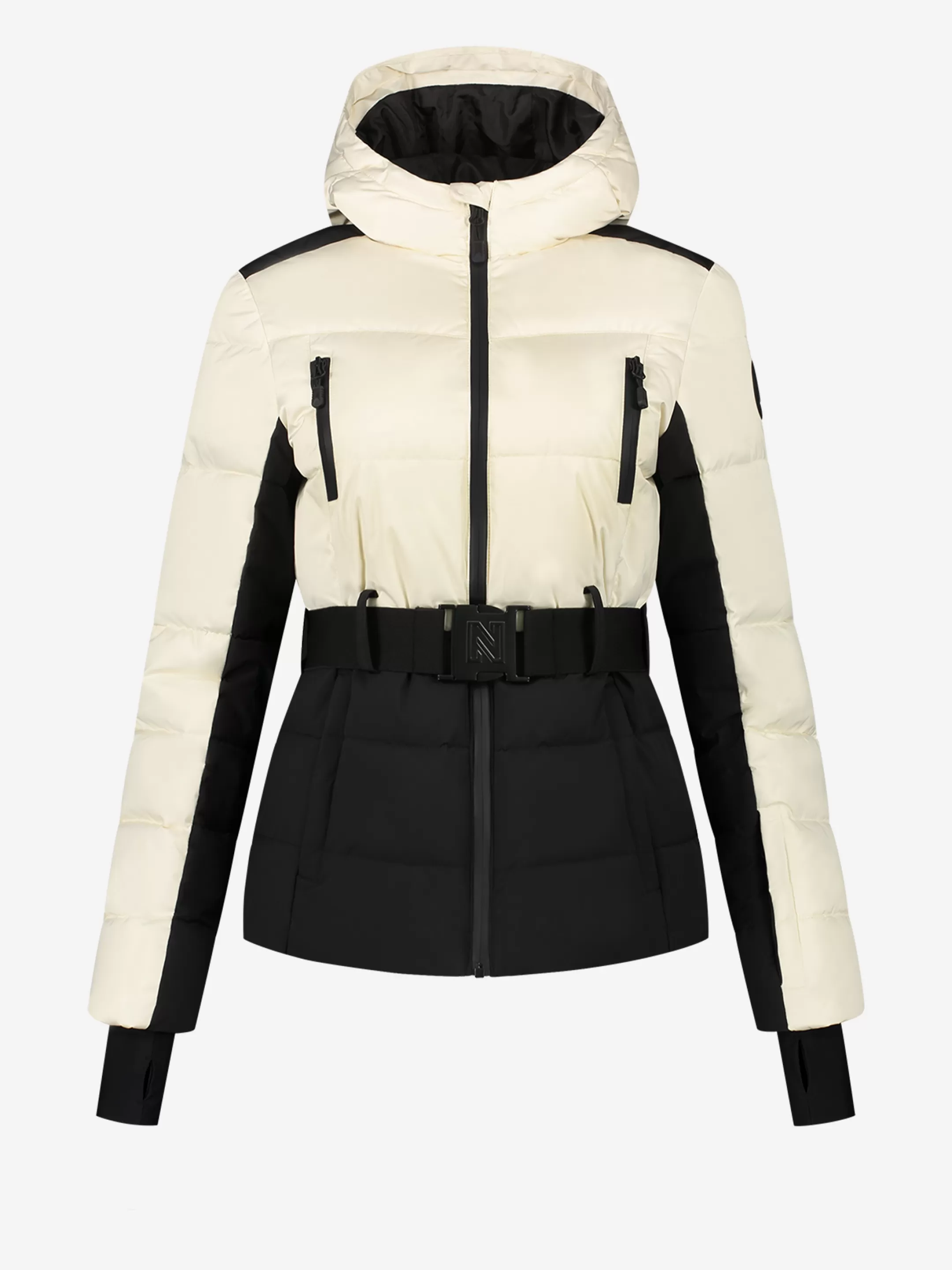 Fashion NIKKIE Ski jacket with belt Cream