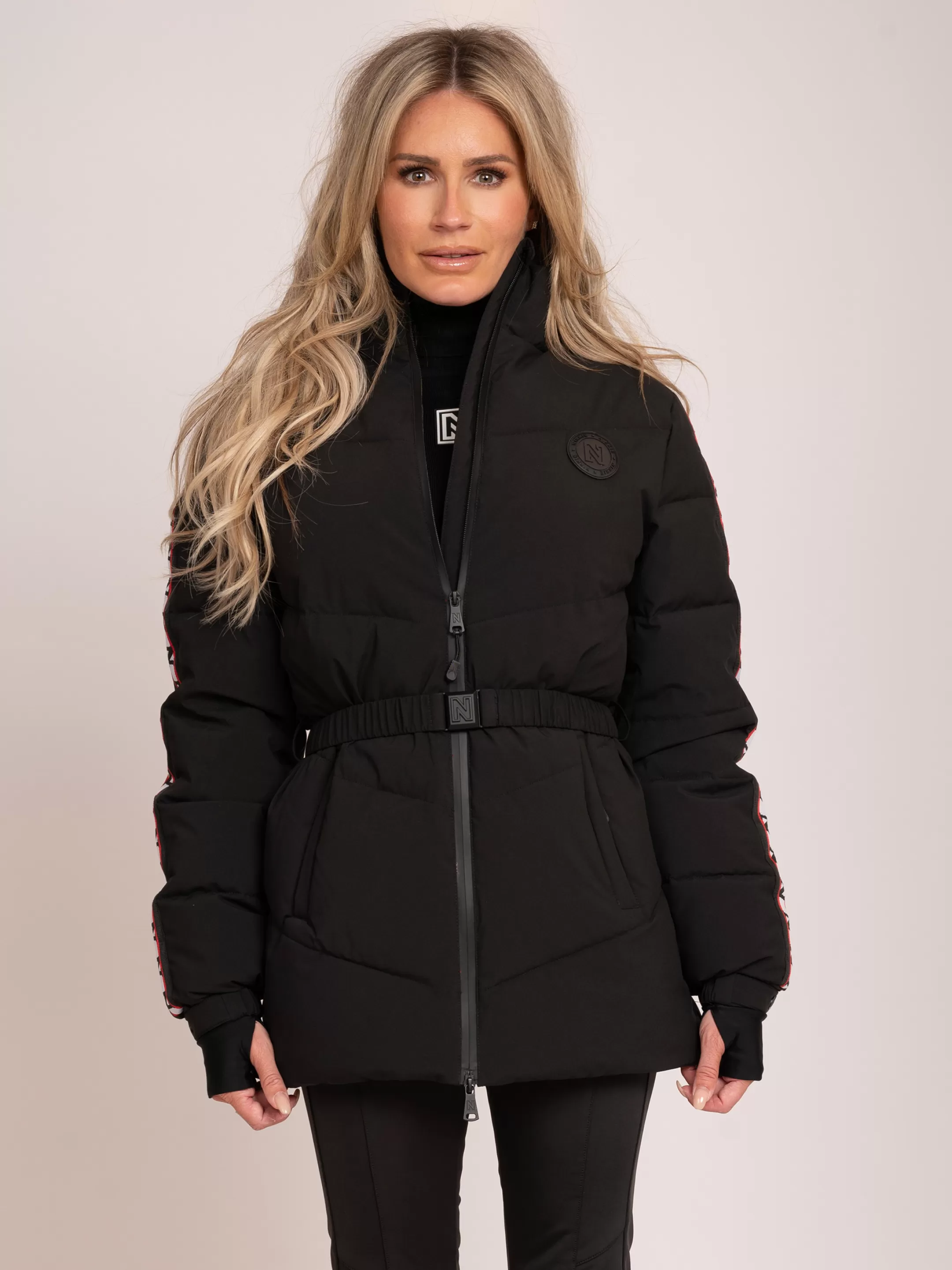 Best Sale NIKKIE Ski jacket with N logo trim Black