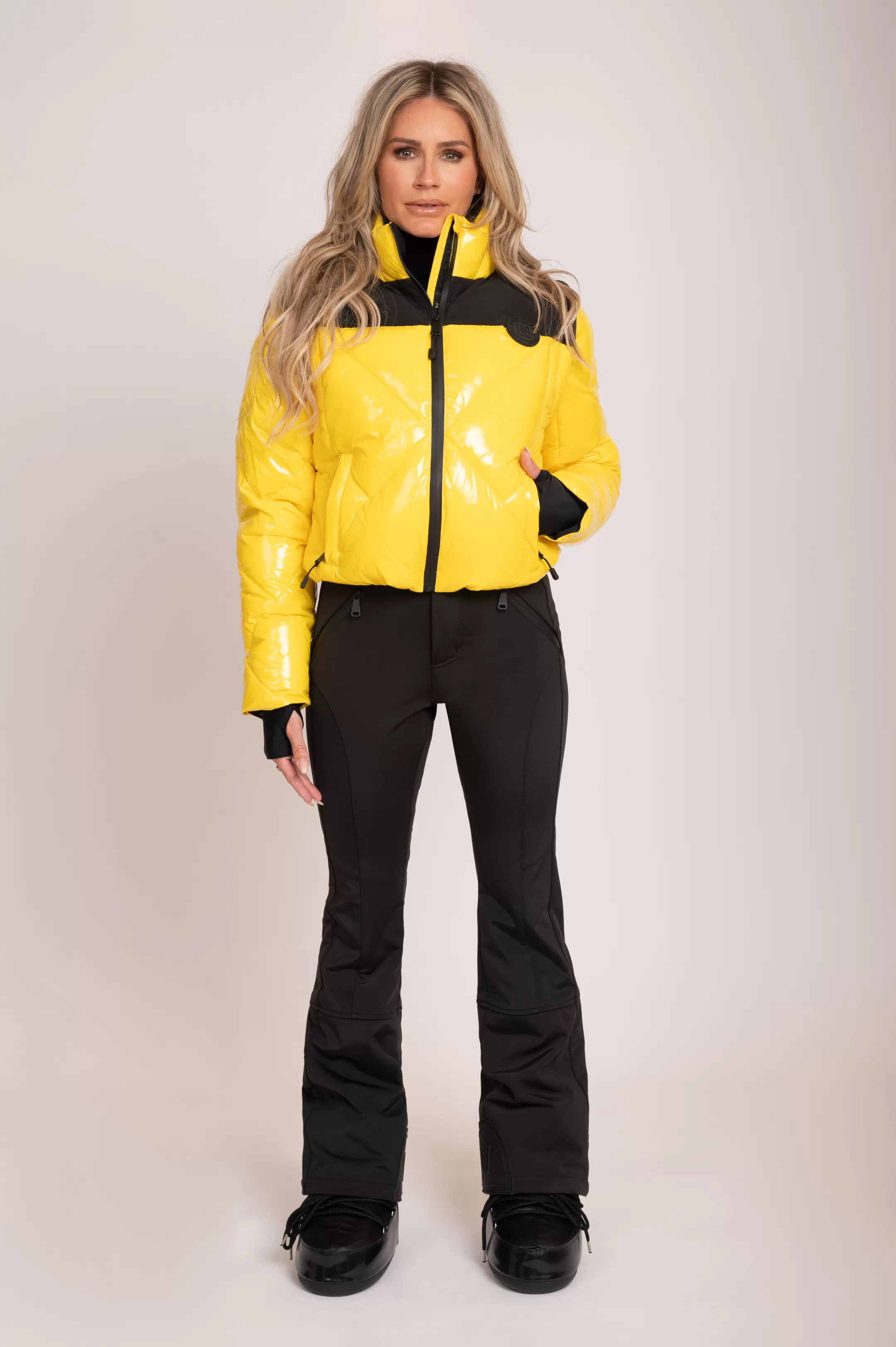 Shop NIKKIE Ski pants with belt Black