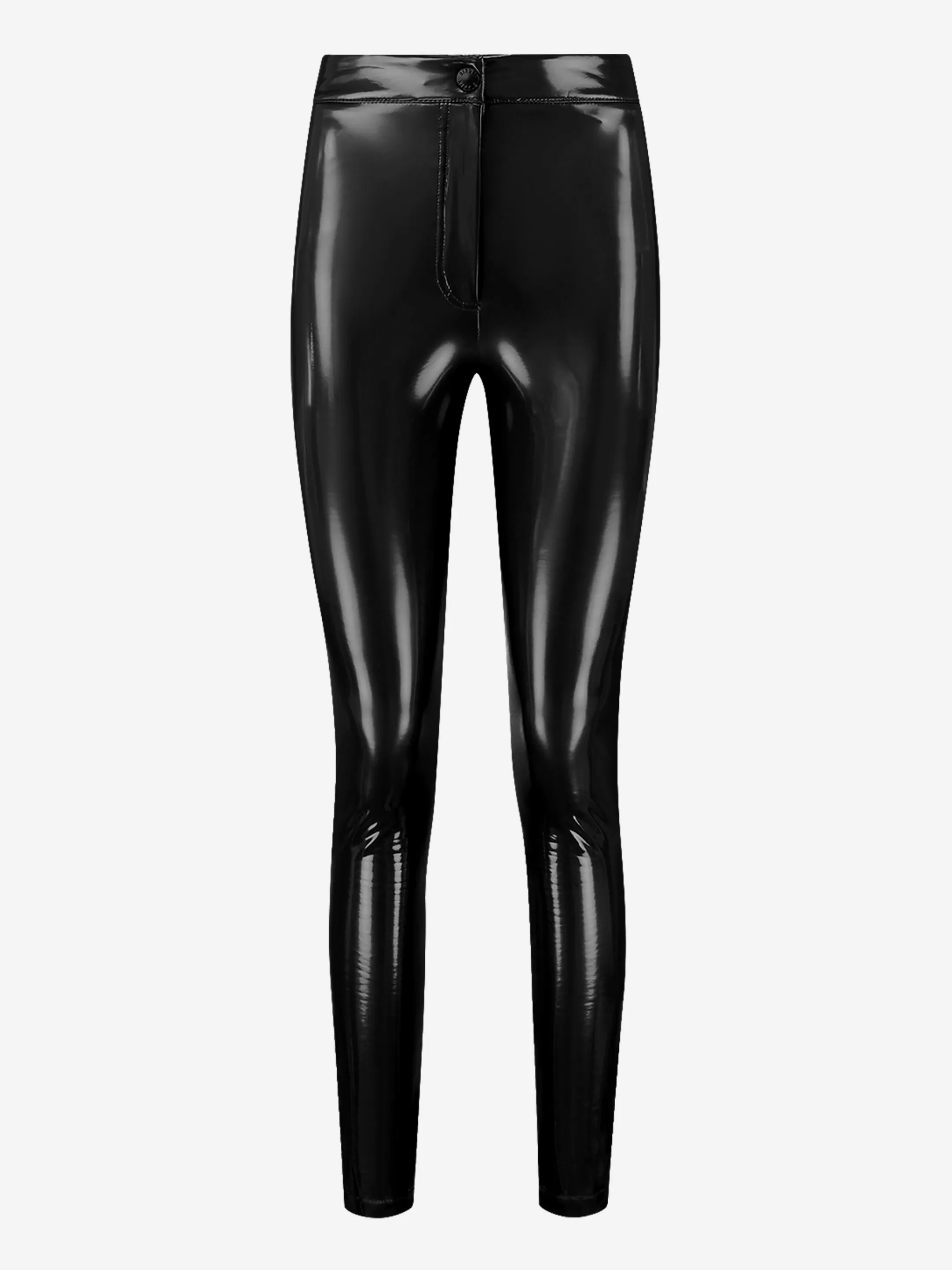 Online NIKKIE Skinny vinyl pants with mid rise Black