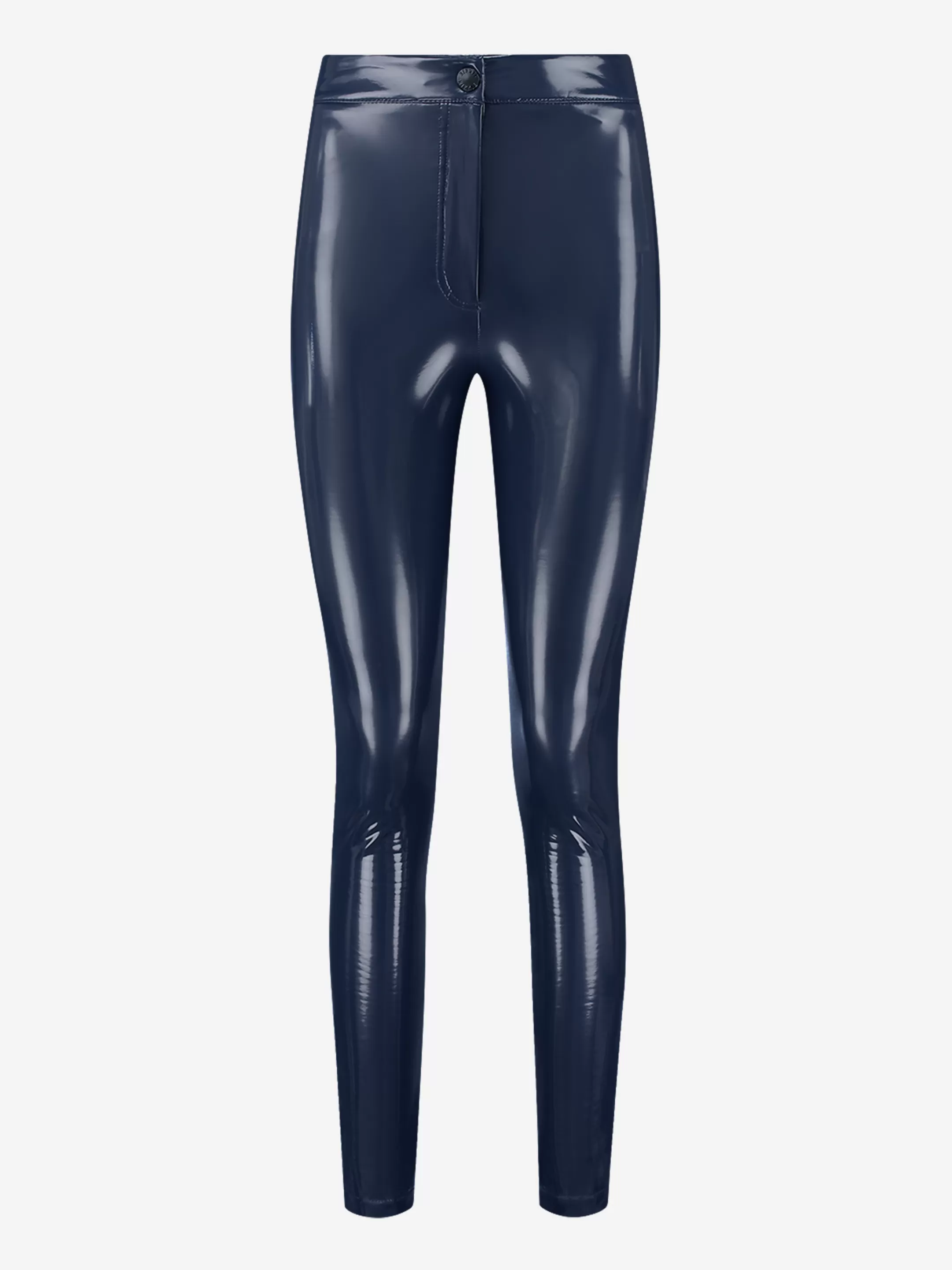 Discount NIKKIE Skinny vinyl pants with mid rise Extra Navy