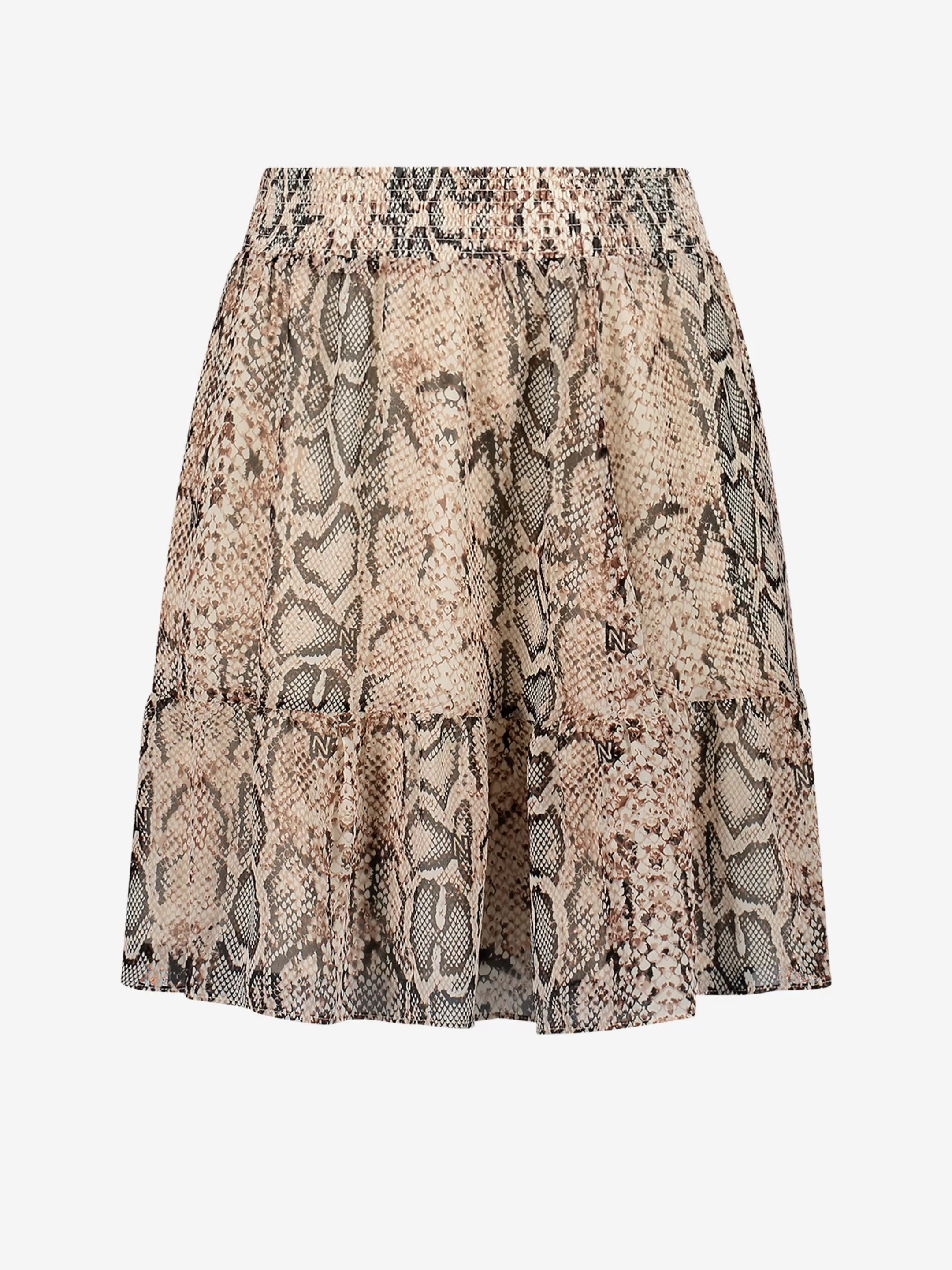 Outlet NIKKIE SKIRT WITH RUFFLES Black/Taupe/Grey