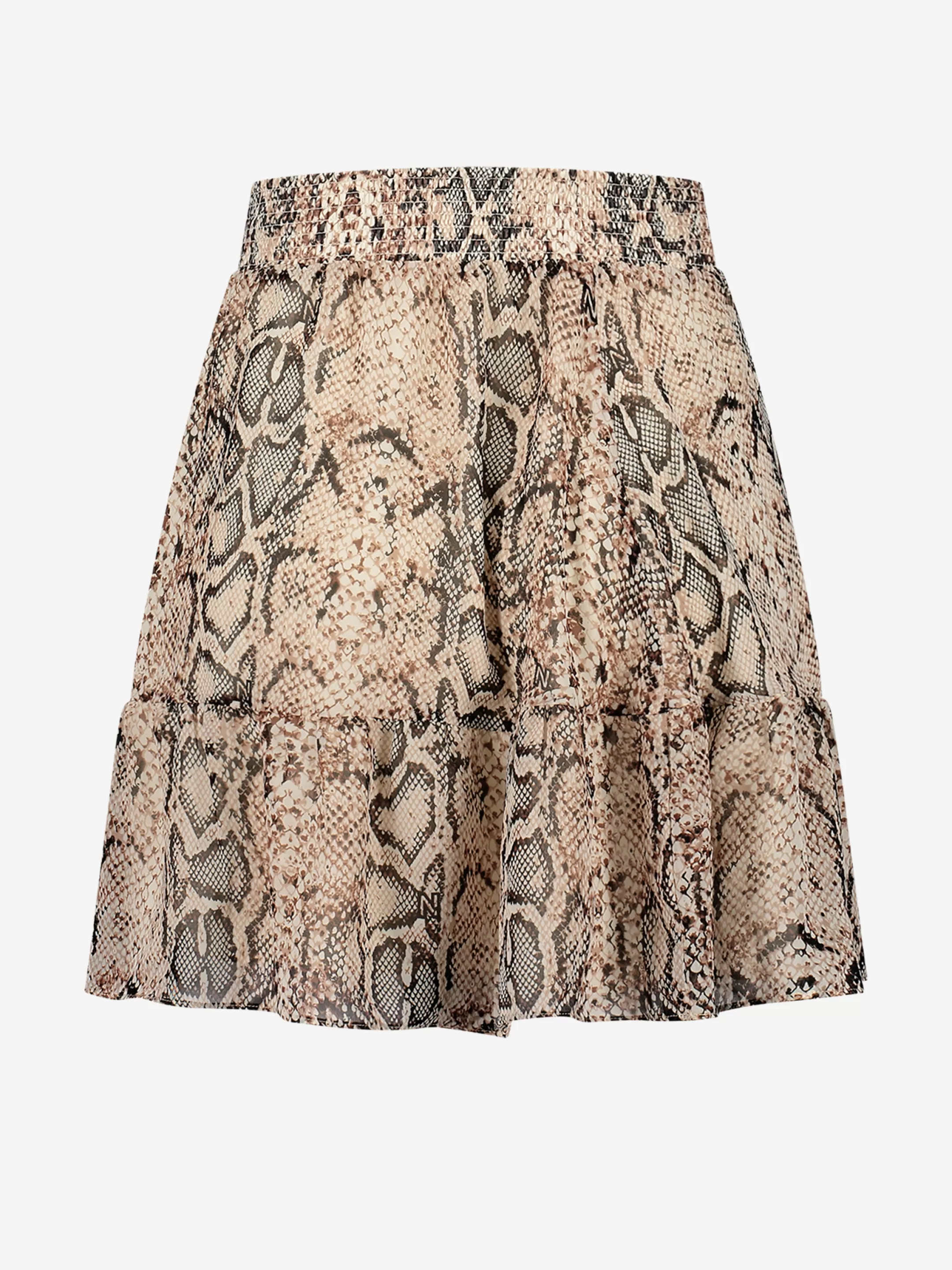 Outlet NIKKIE SKIRT WITH RUFFLES Black/Taupe/Grey