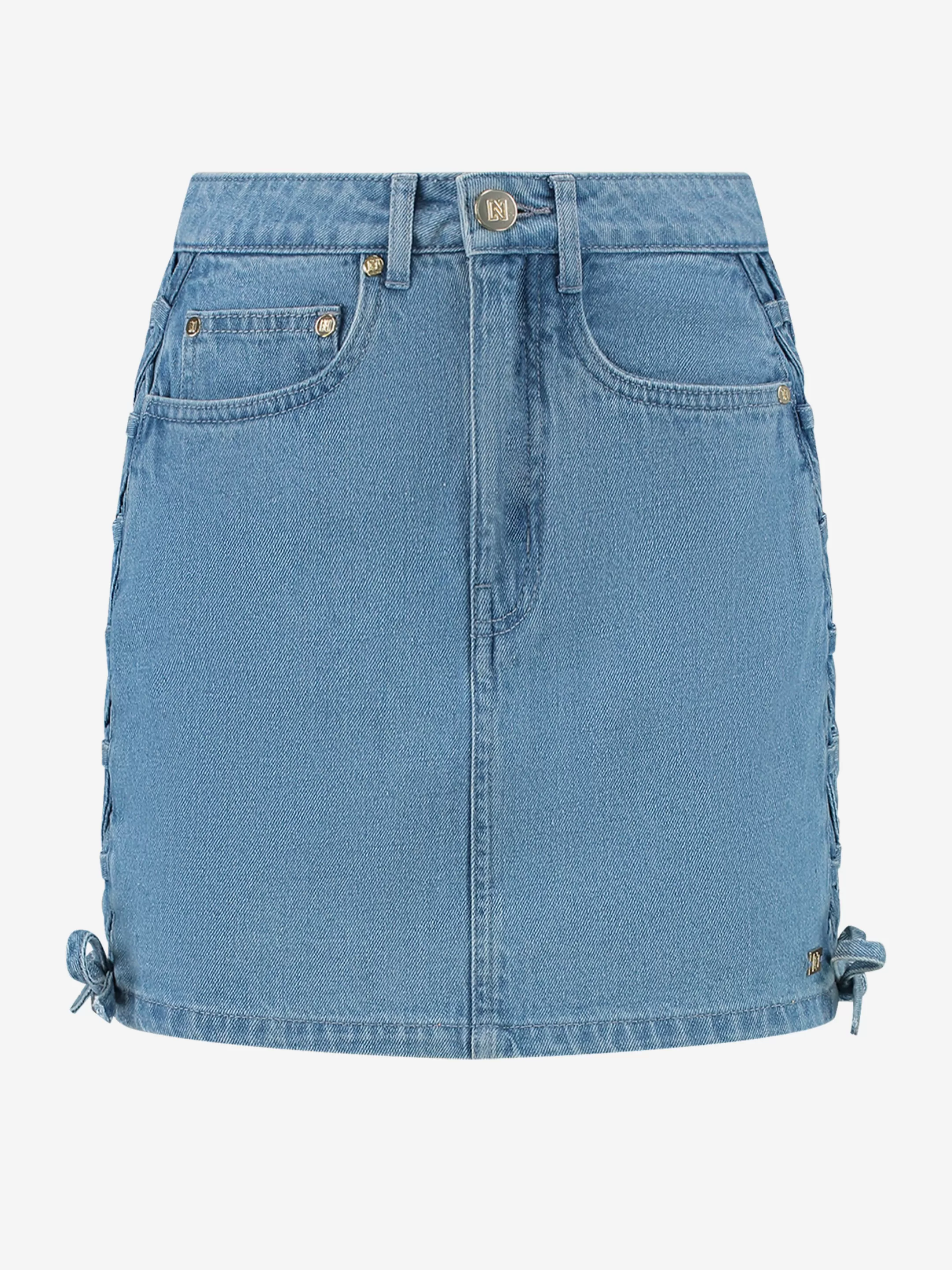 Cheap NIKKIE Skirt with side detail Blue denim