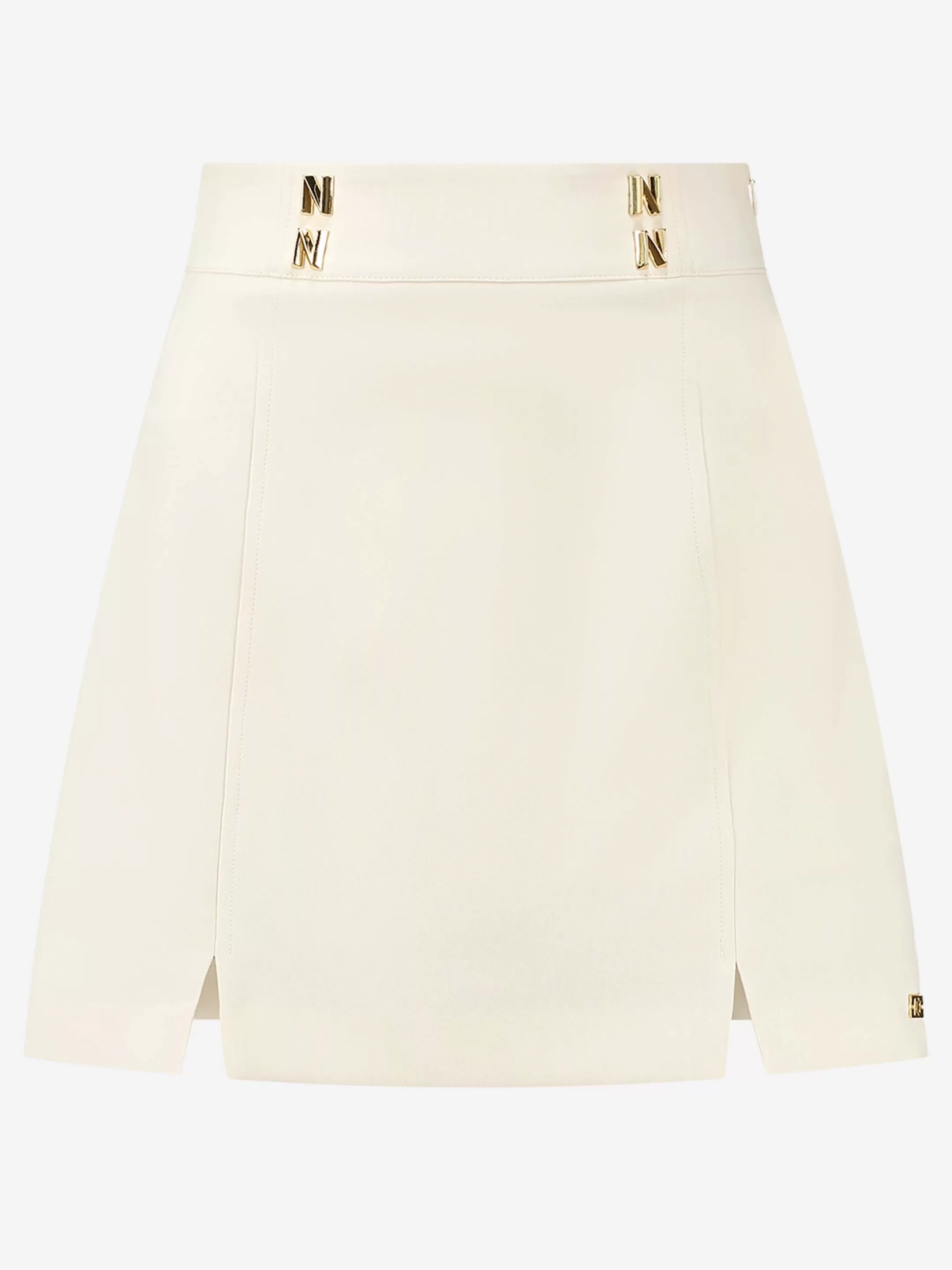 Cheap NIKKIE Skirt with slits and zipper Cream