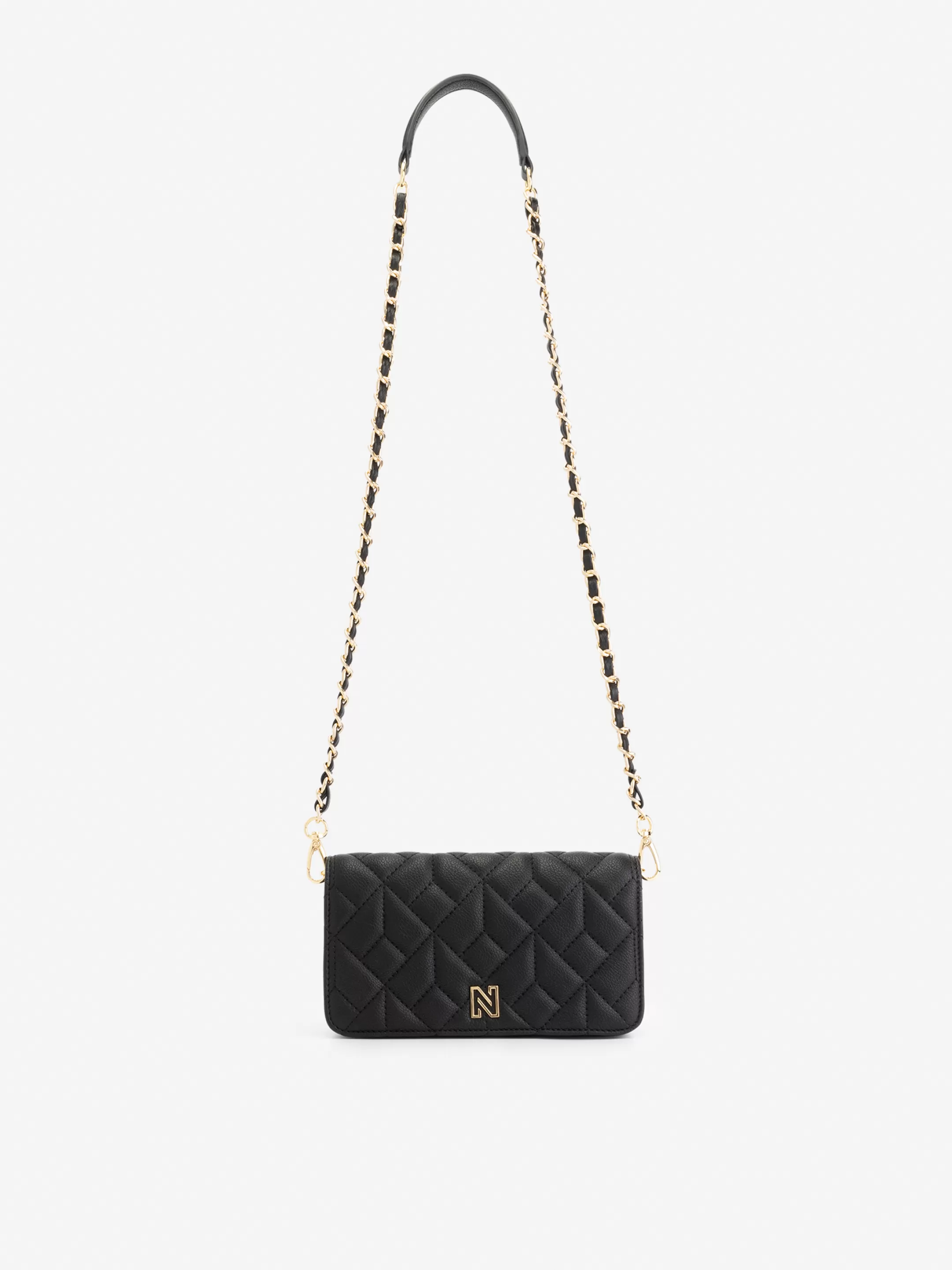 Store NIKKIE Small Quilted shoulder bag with chain Black