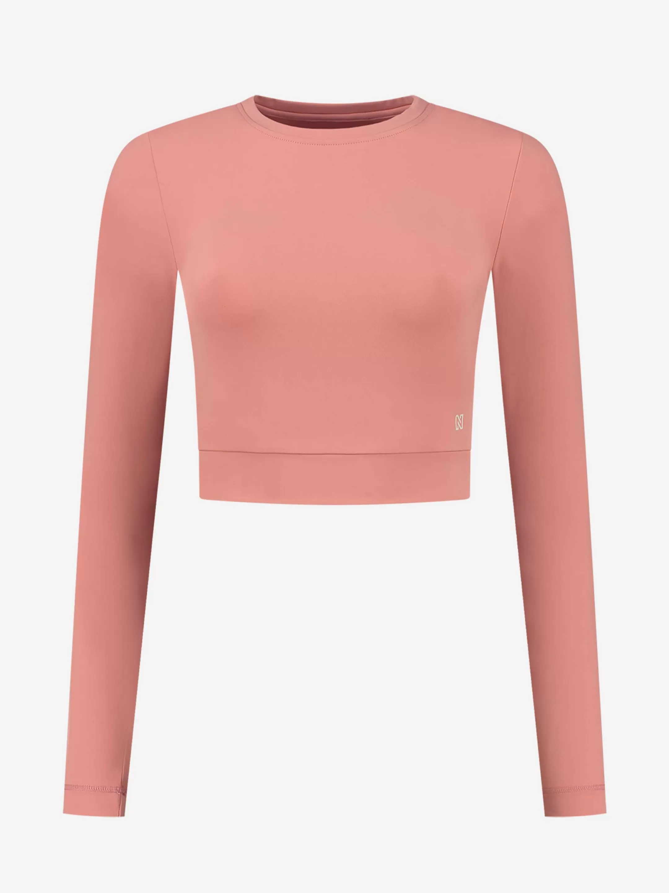 Sale NIKKIE Sport cropped top with long sleeves Desert Sand