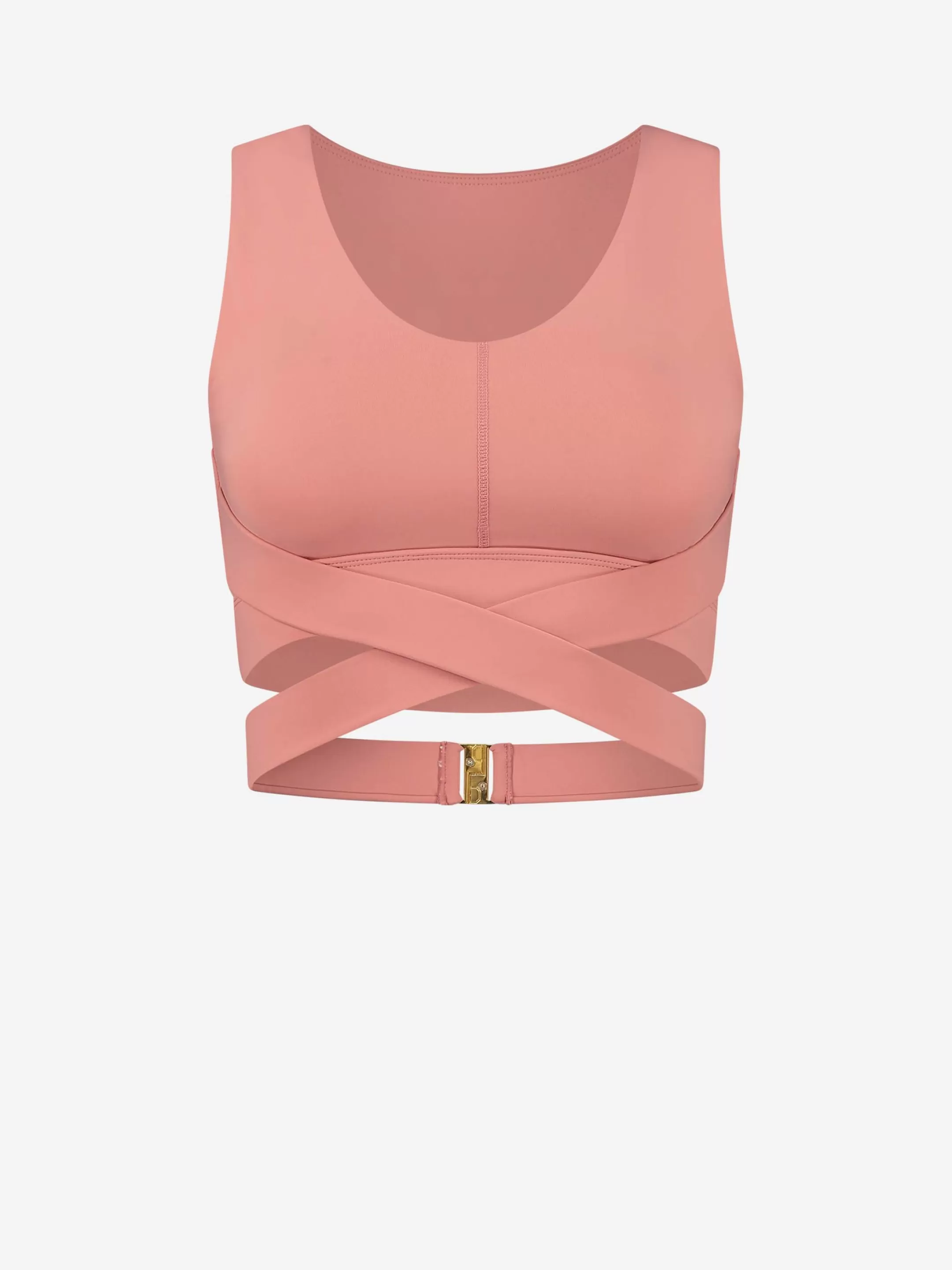 Sale NIKKIE Sport top with wrap buckle Desert Sand