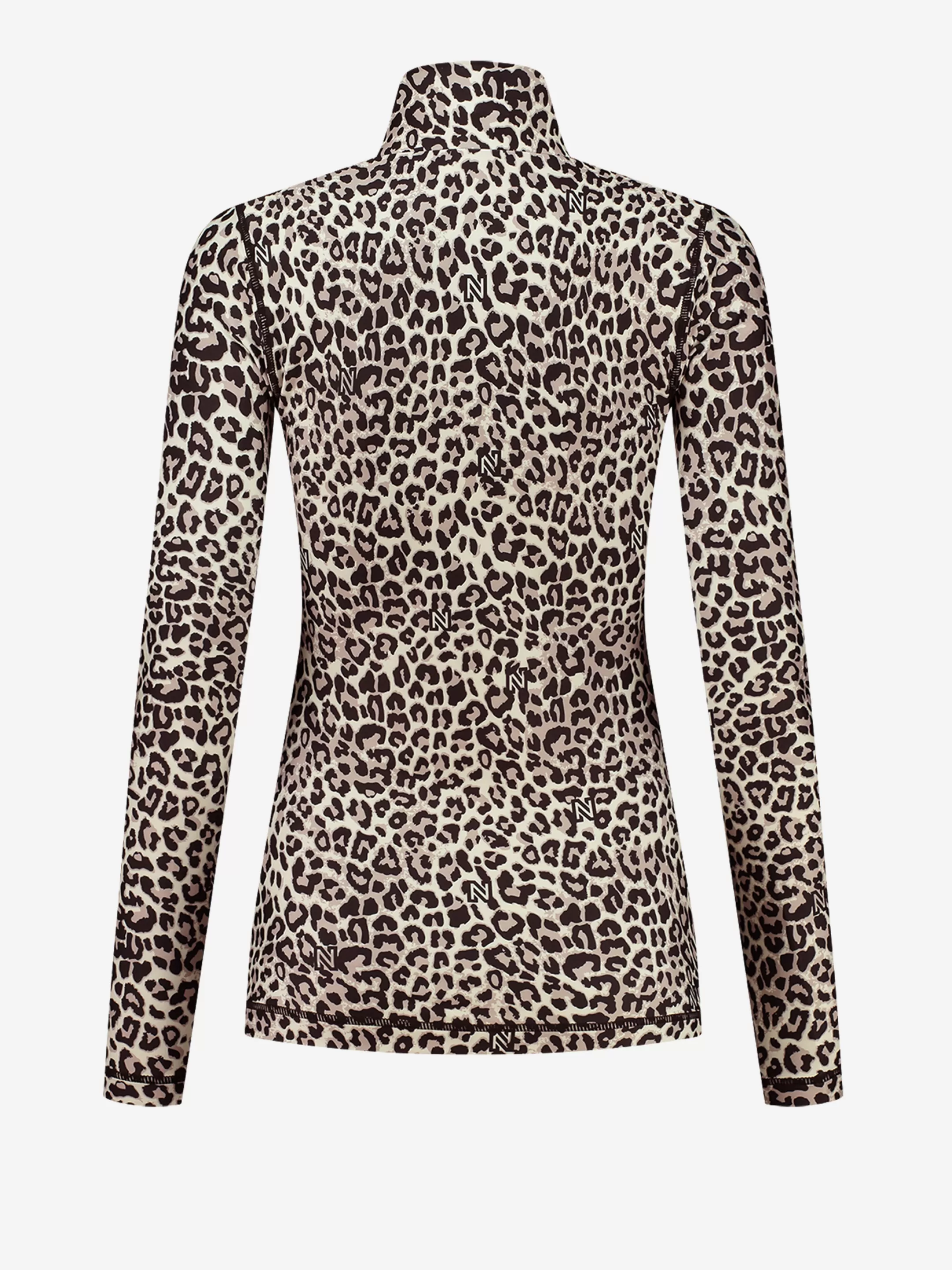 Hot NIKKIE Sport top with zipper animal print Black