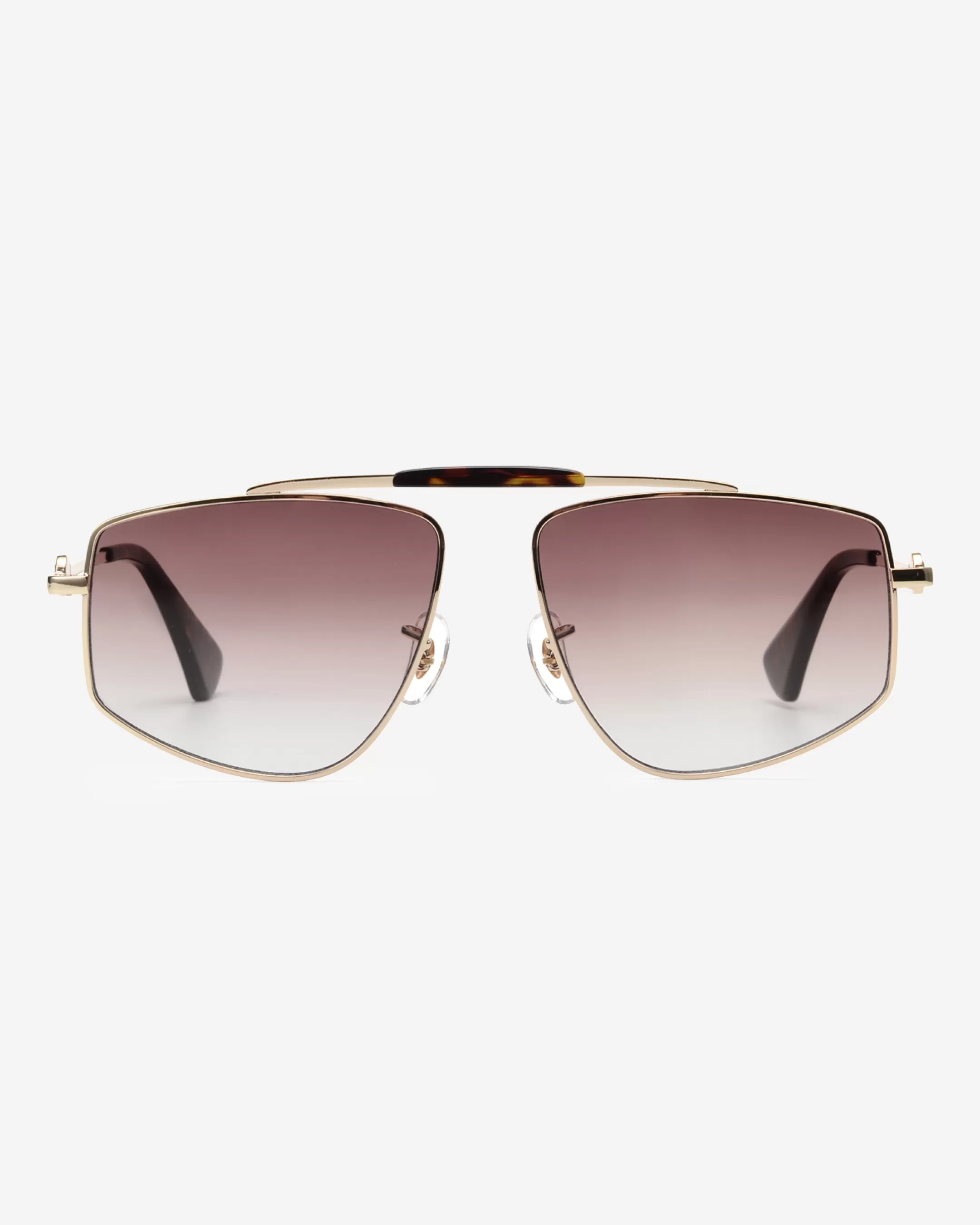 New NIKKIE Squared sunglasses with steel frame Tortoise