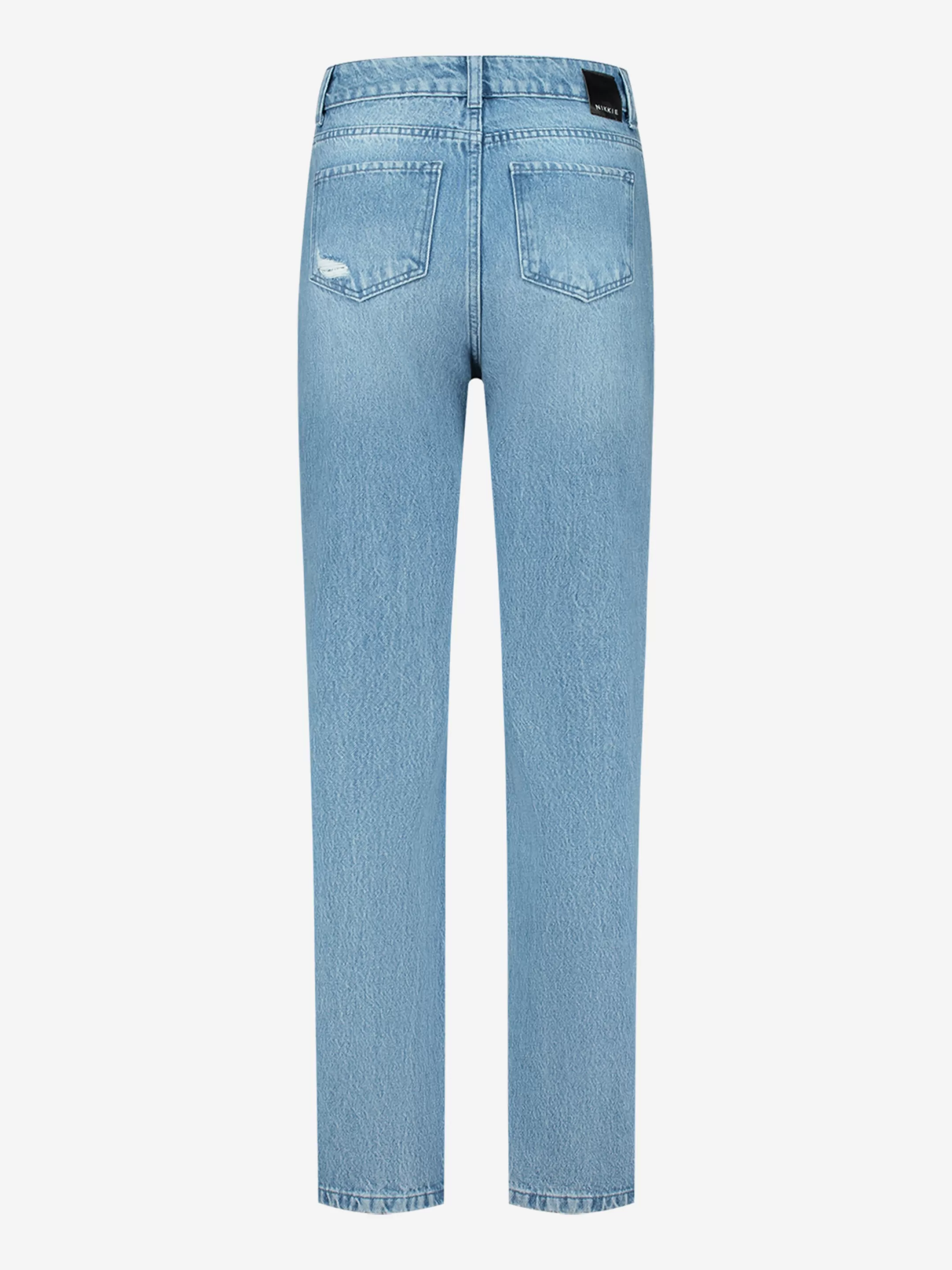 Sale NIKKIE Straight denim jeans with mid rise Sky Blue