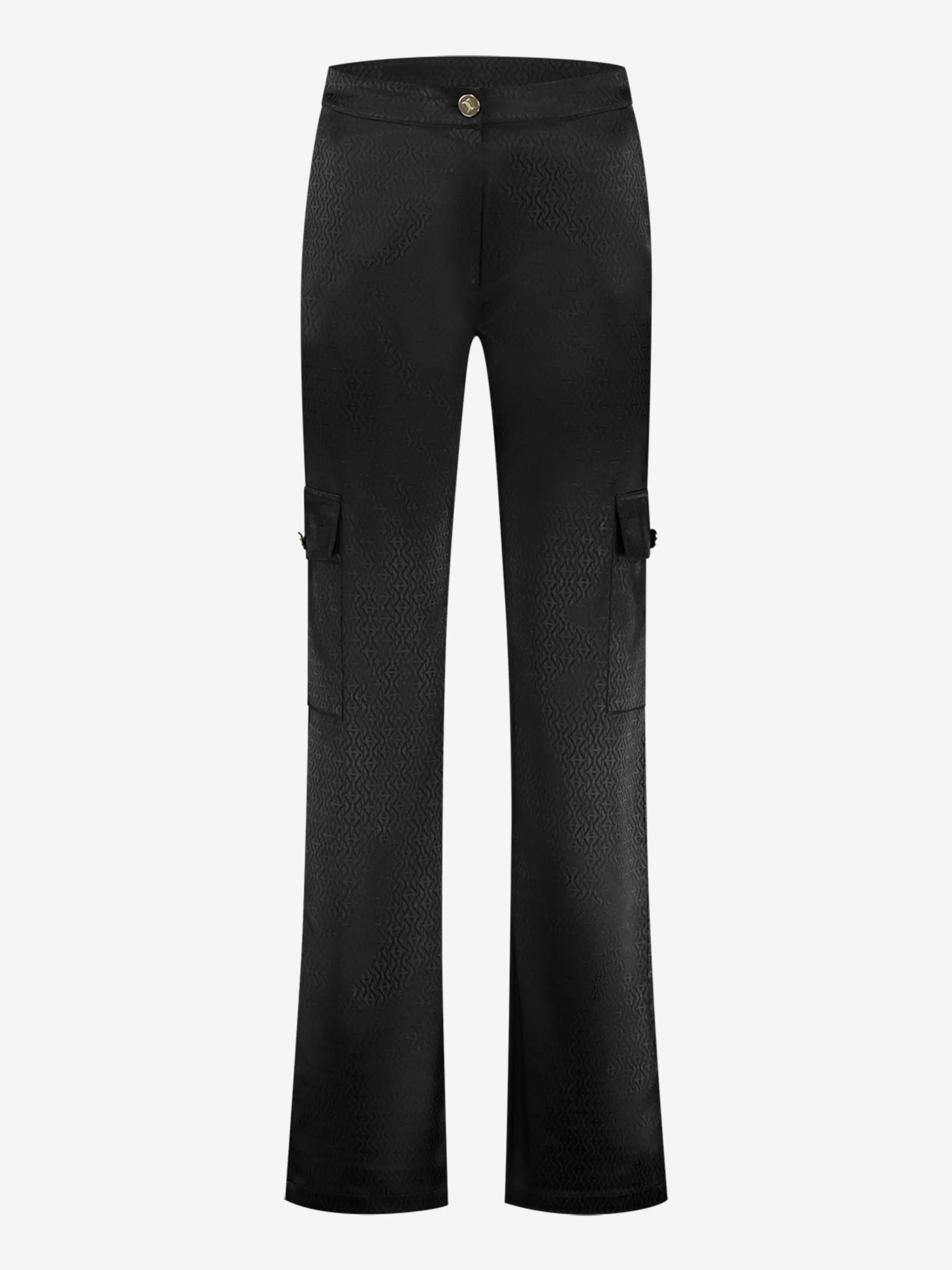 Cheap NIKKIE Straight leg pants with side pockets Black