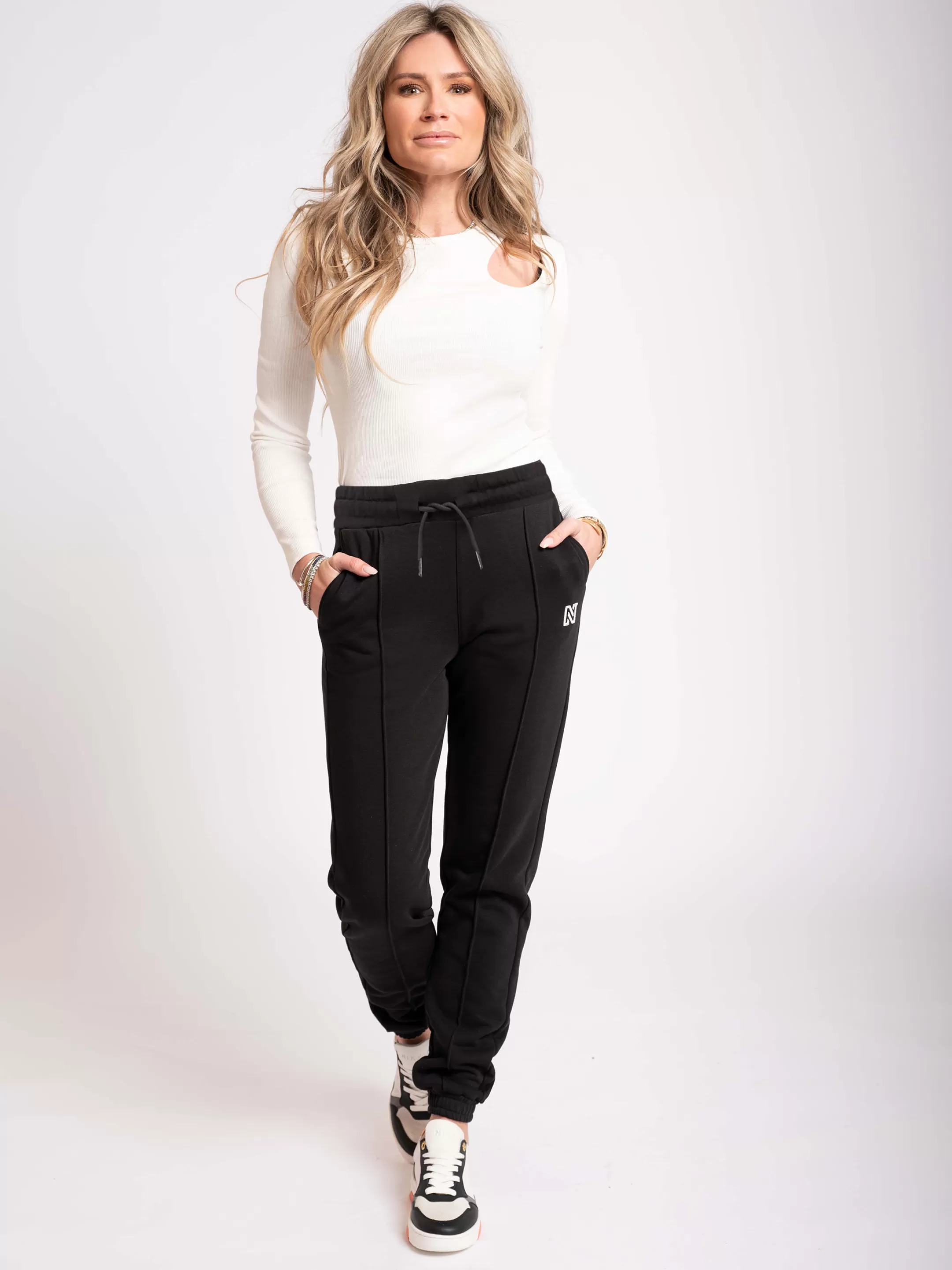 Cheap NIKKIE Sweat pants with high rise Black