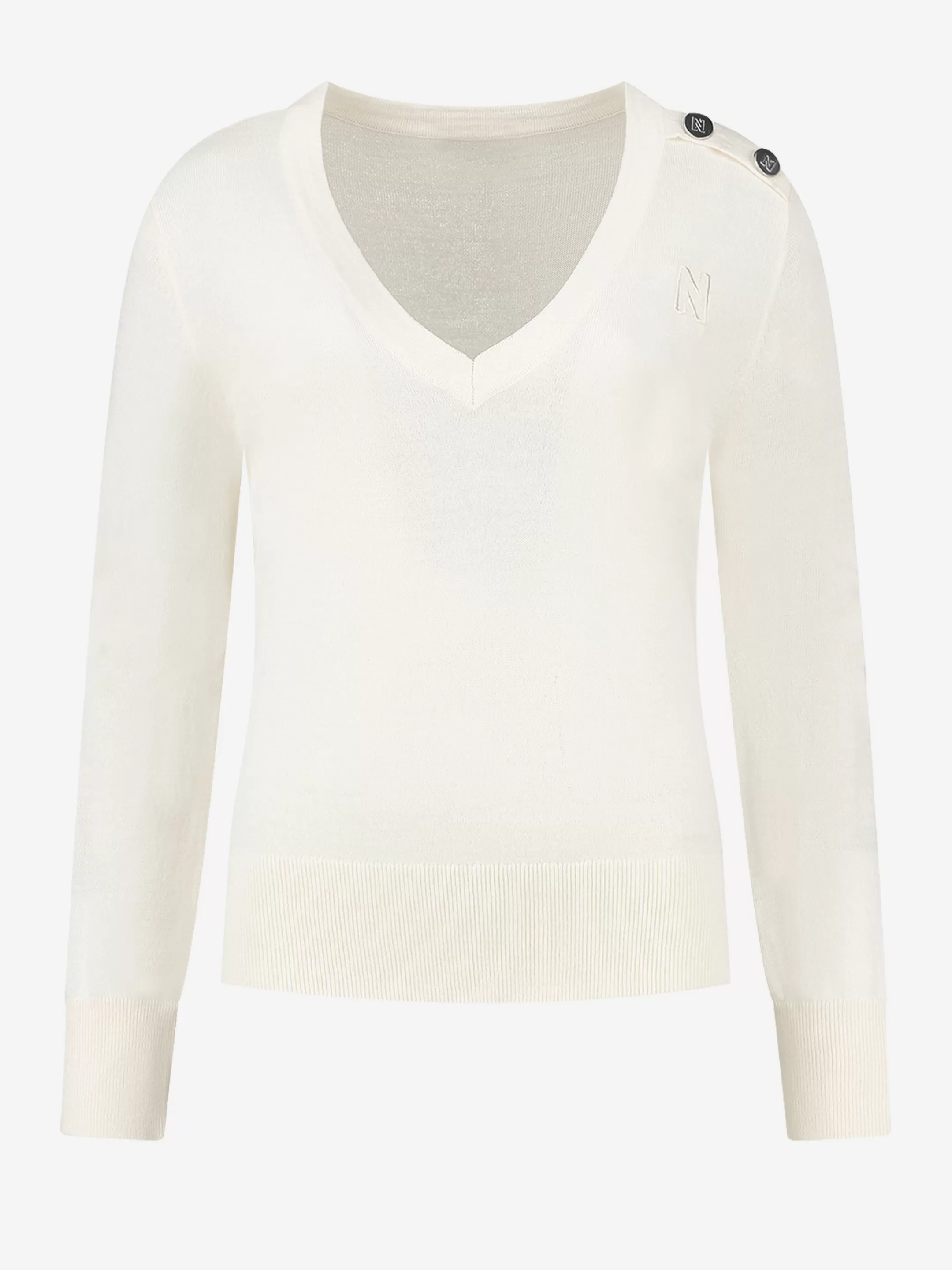 Hot NIKKIE Sweater with button detail Cream