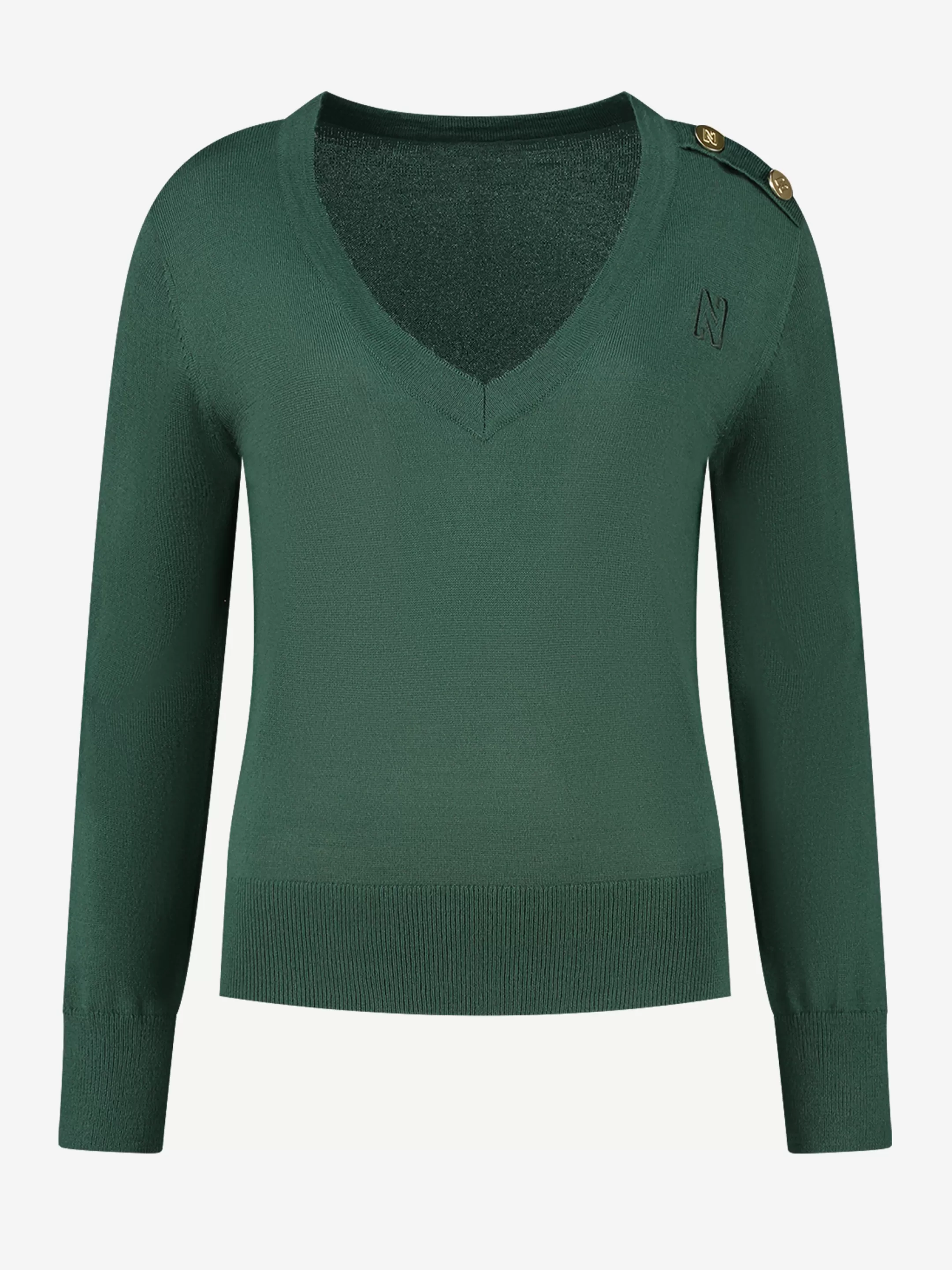 Sale NIKKIE Sweater with button detail Garden Green