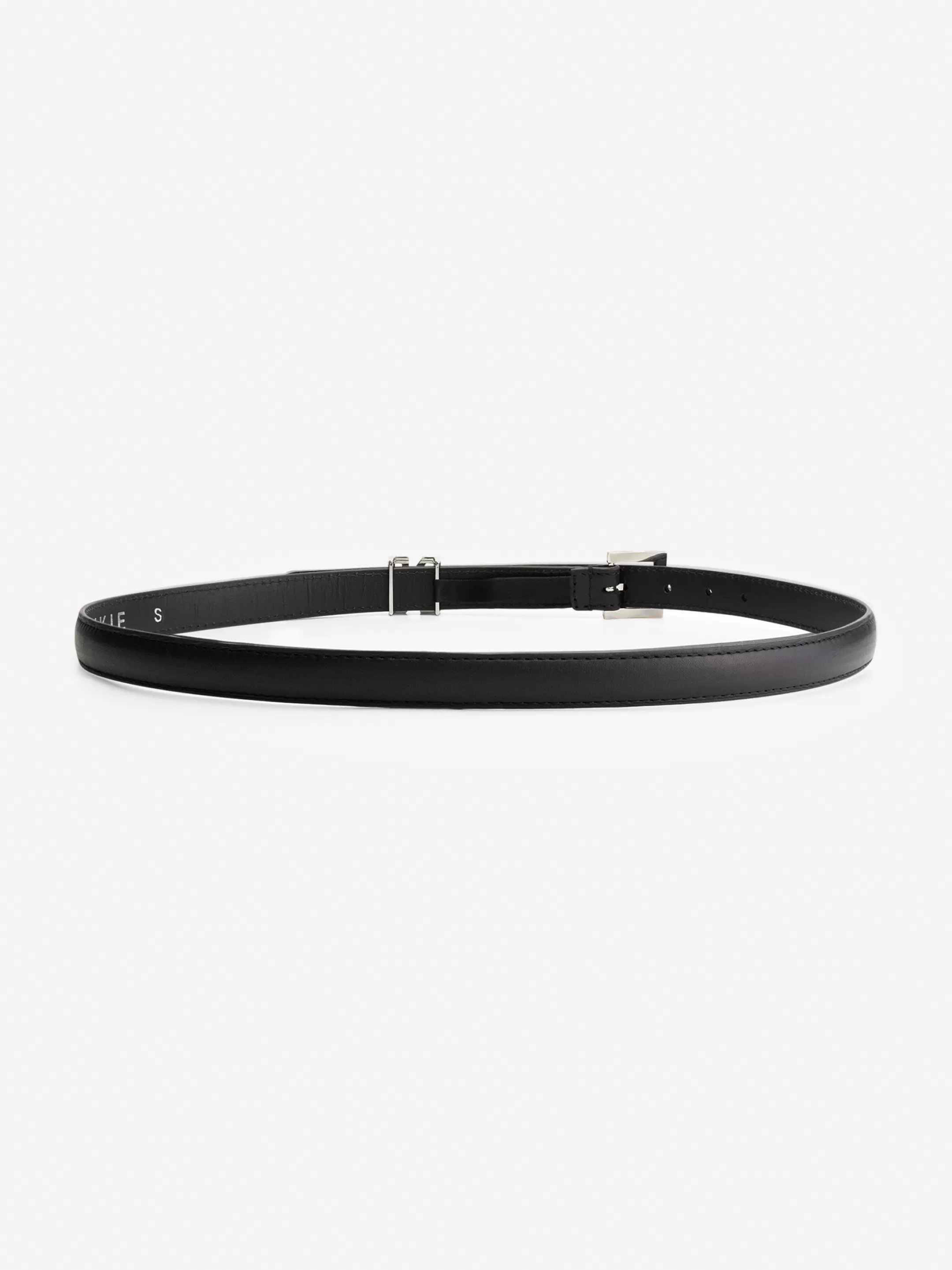 Clearance NIKKIE Thin belt with N logo Black/Silver