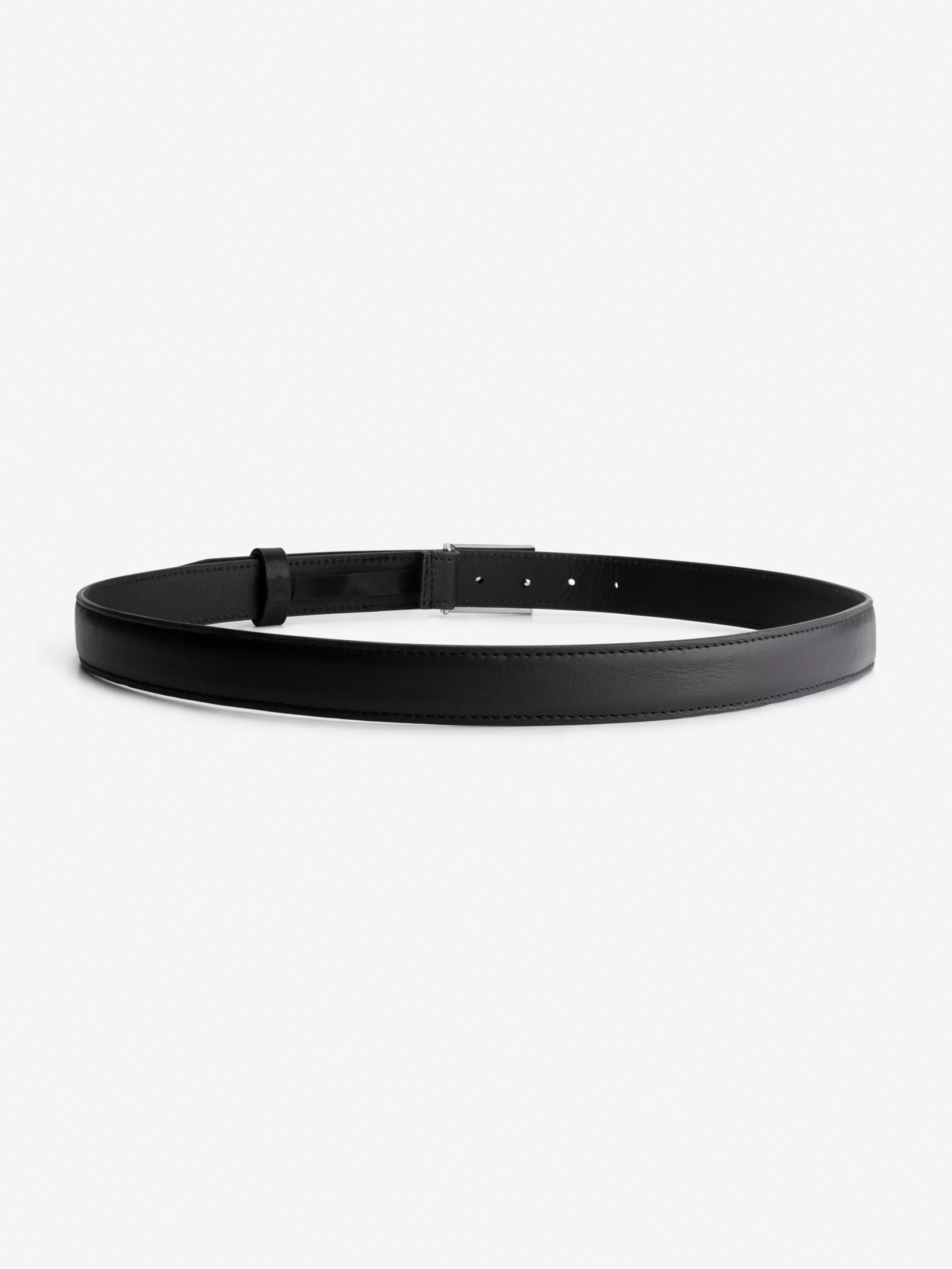 Outlet NIKKIE Thin belt with N logo buckle Black/Gold