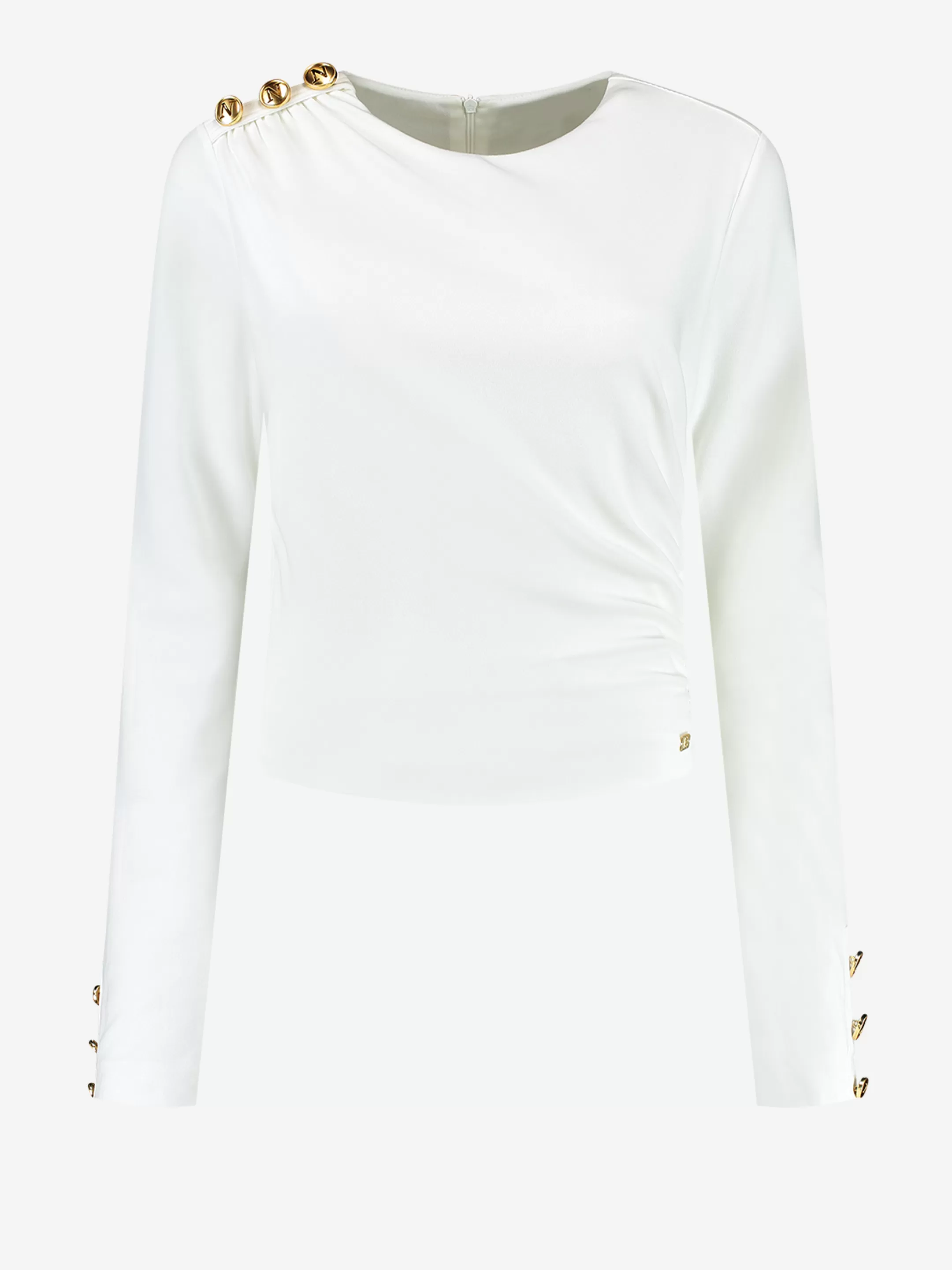 Best Sale NIKKIE Top with Button detail Star White