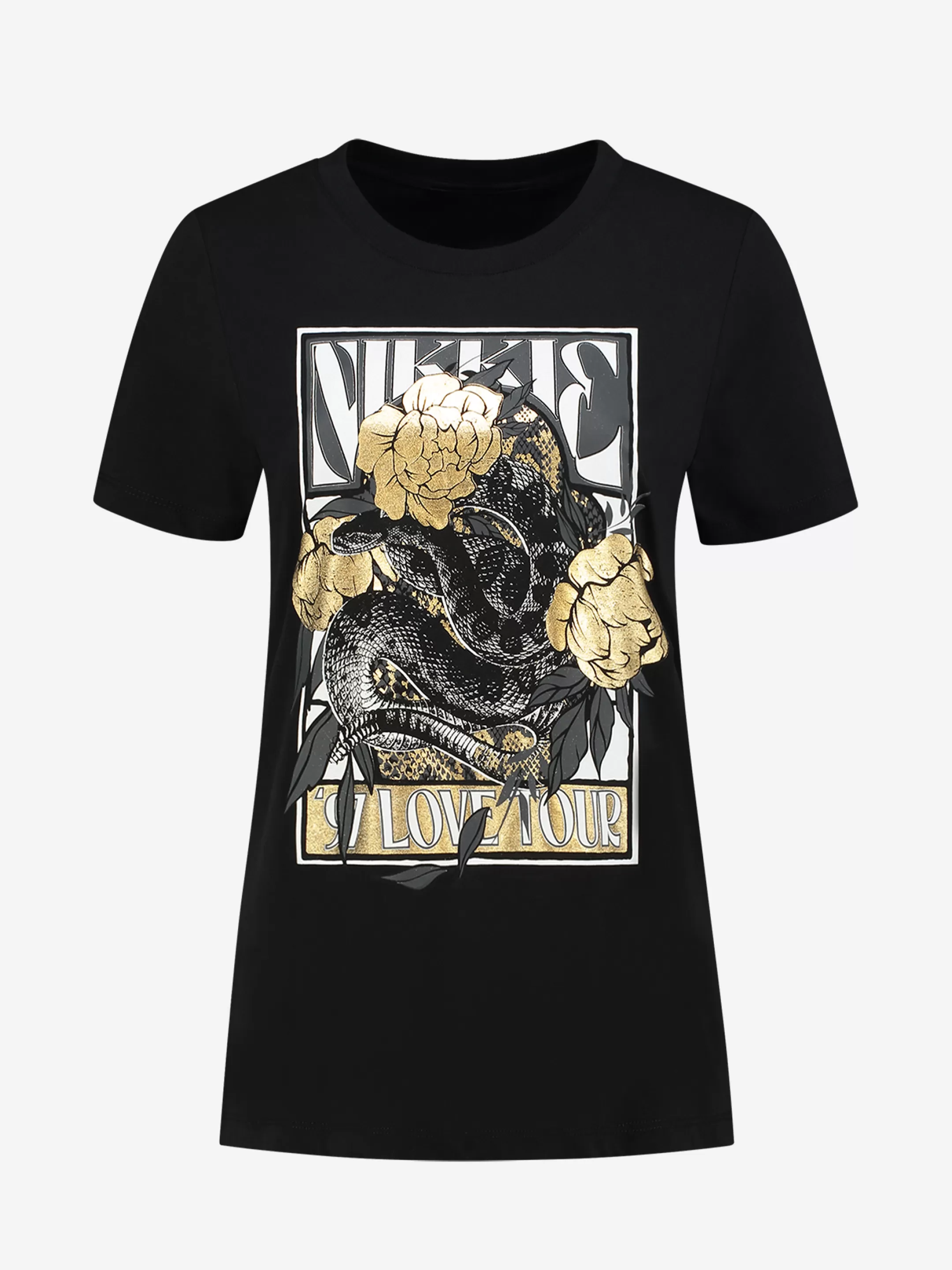 Hot NIKKIE T-shirt with artwork Black