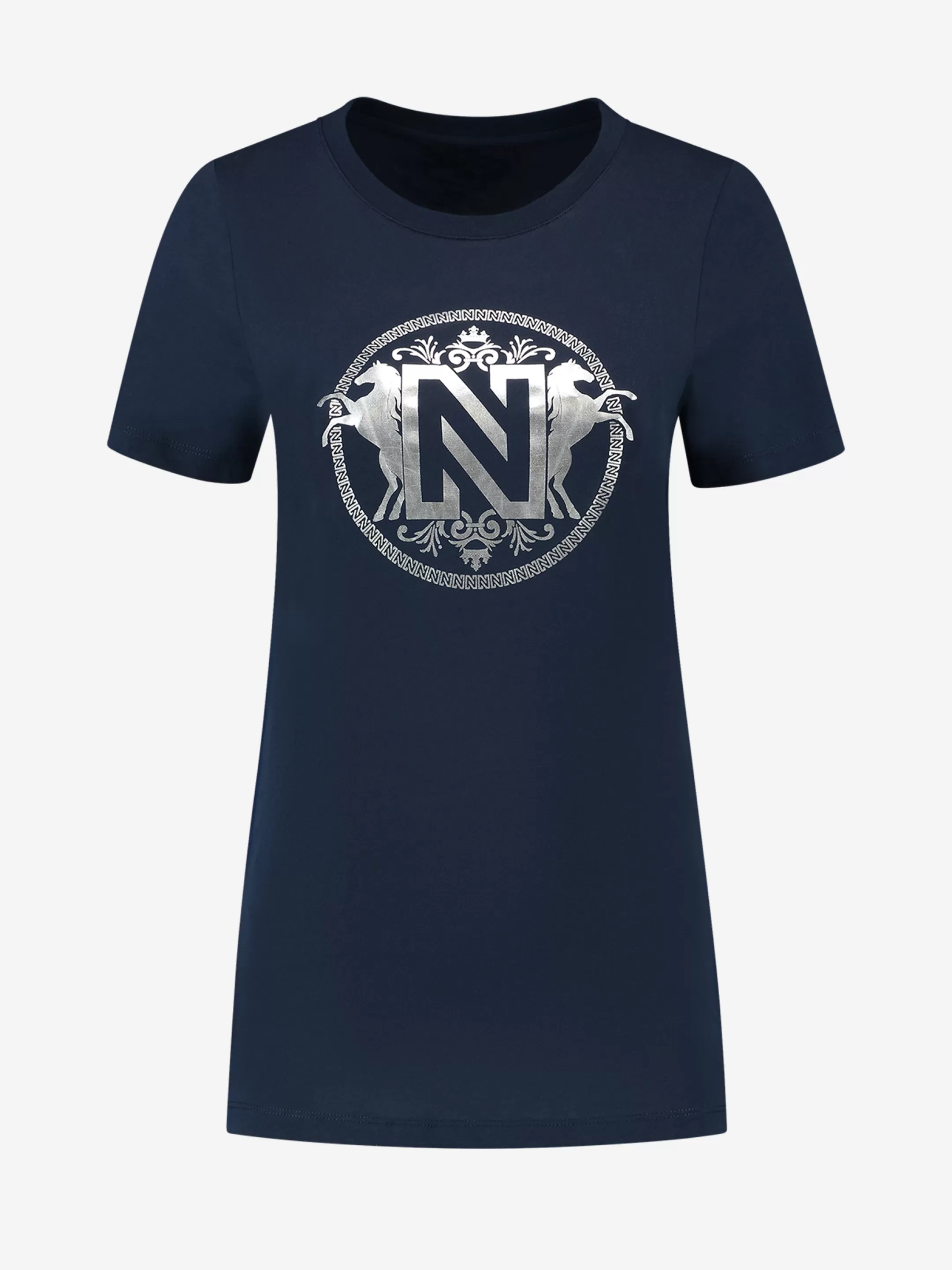 Sale NIKKIE T-shirt with foil artwork Midnight Blue